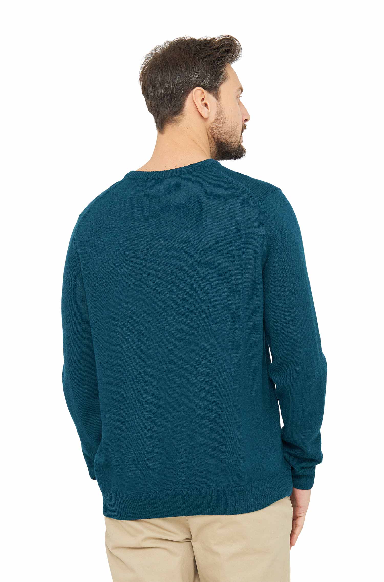 Alpaka Pullover BASIC aus 100% Baby Alpaka-ocean