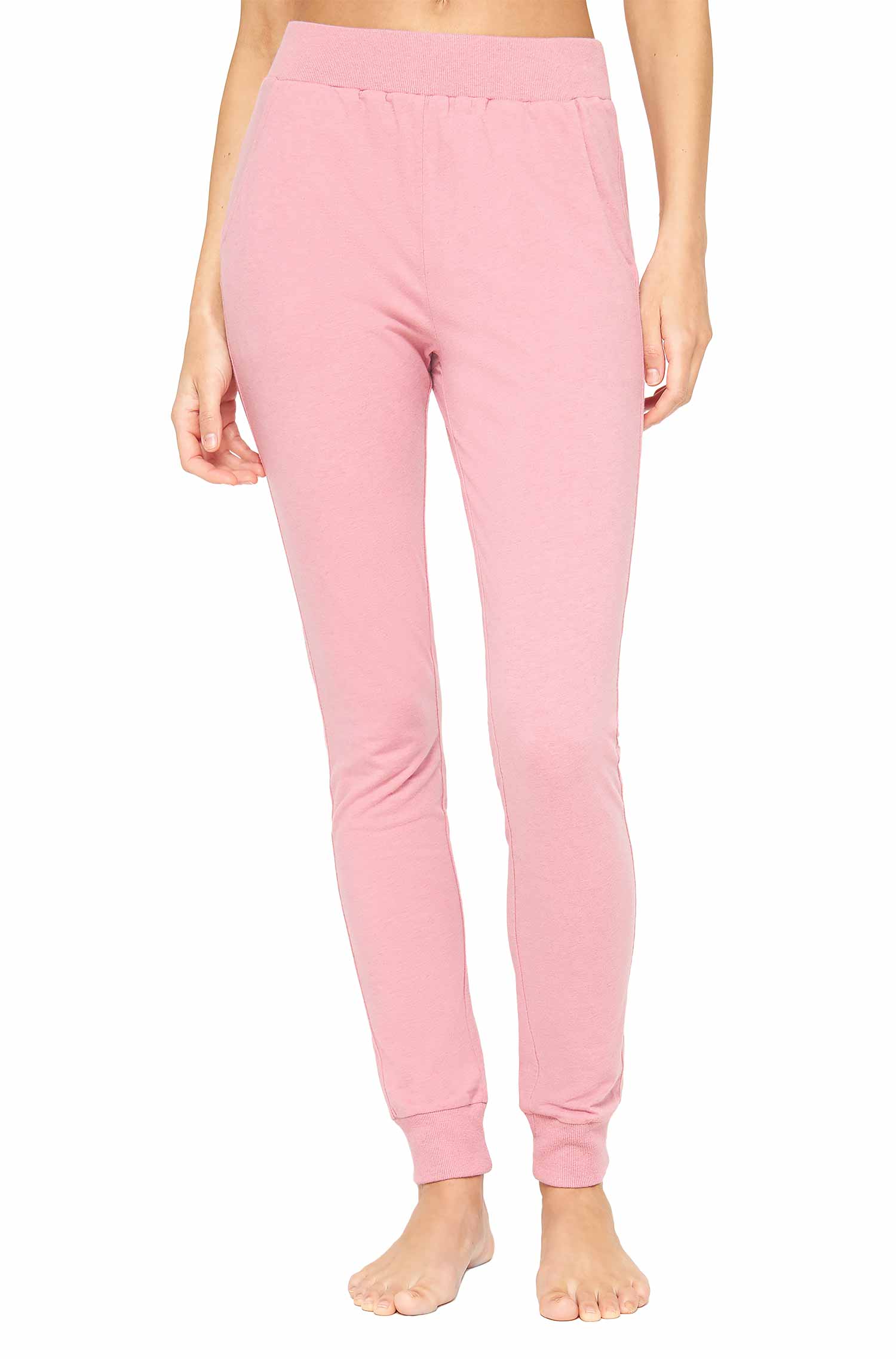 Alpaka Pyjama Damen Hose DREAMLINE aus Alpaka-Baumwoll-Mix-pearl rose