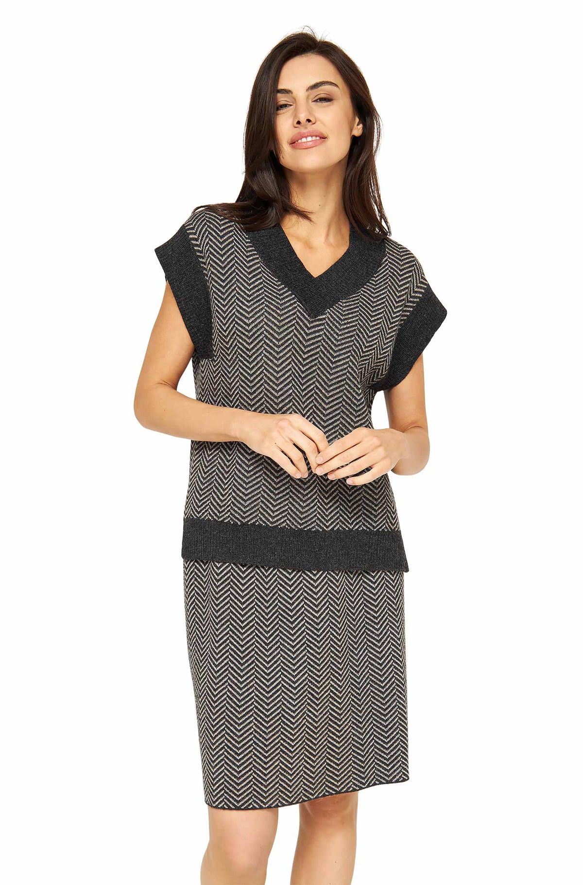 Alpaka Strickpullunder DALIA-sandy slate