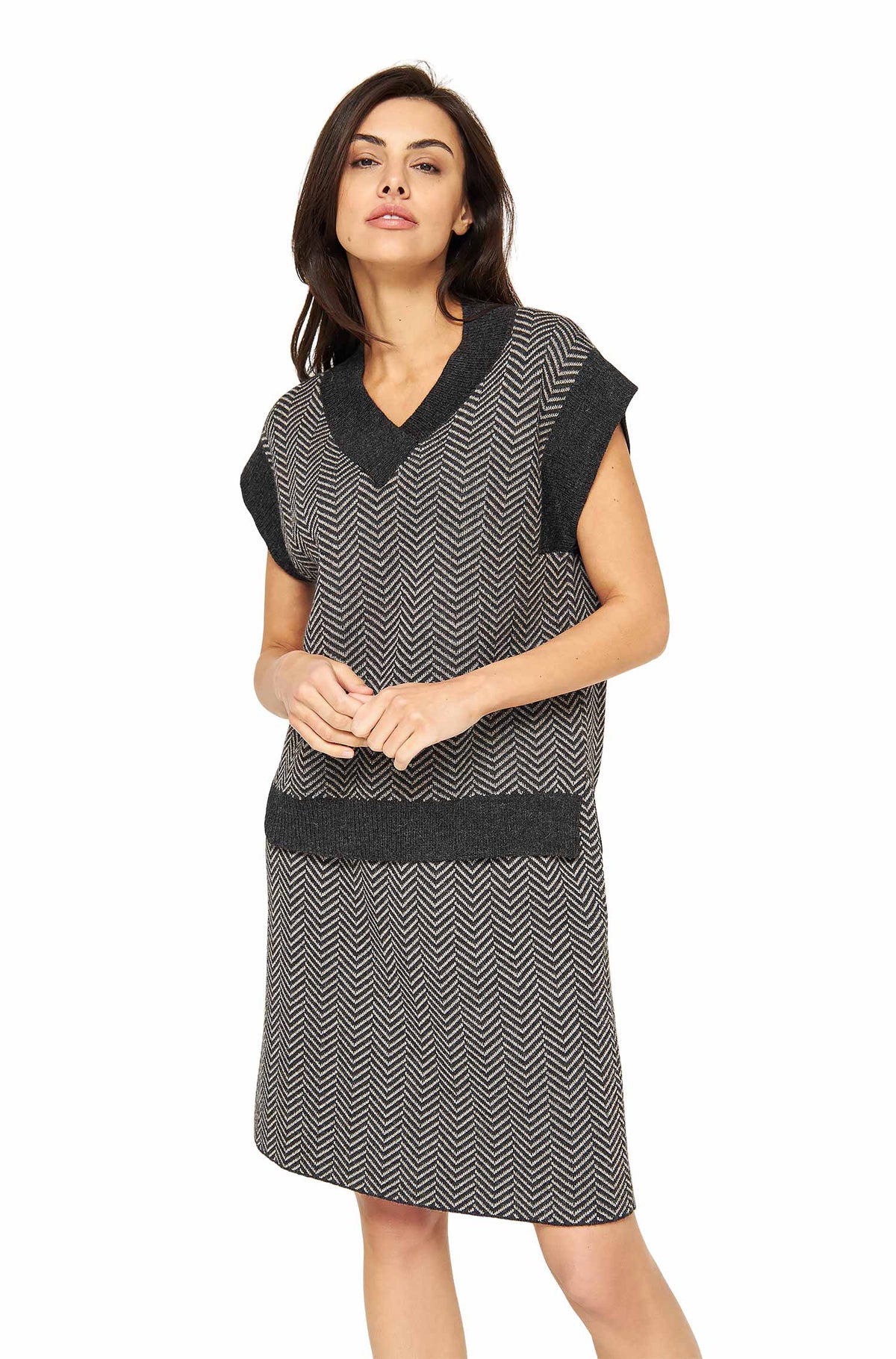 Alpaka Strickpullunder DALIA-sandy slate
