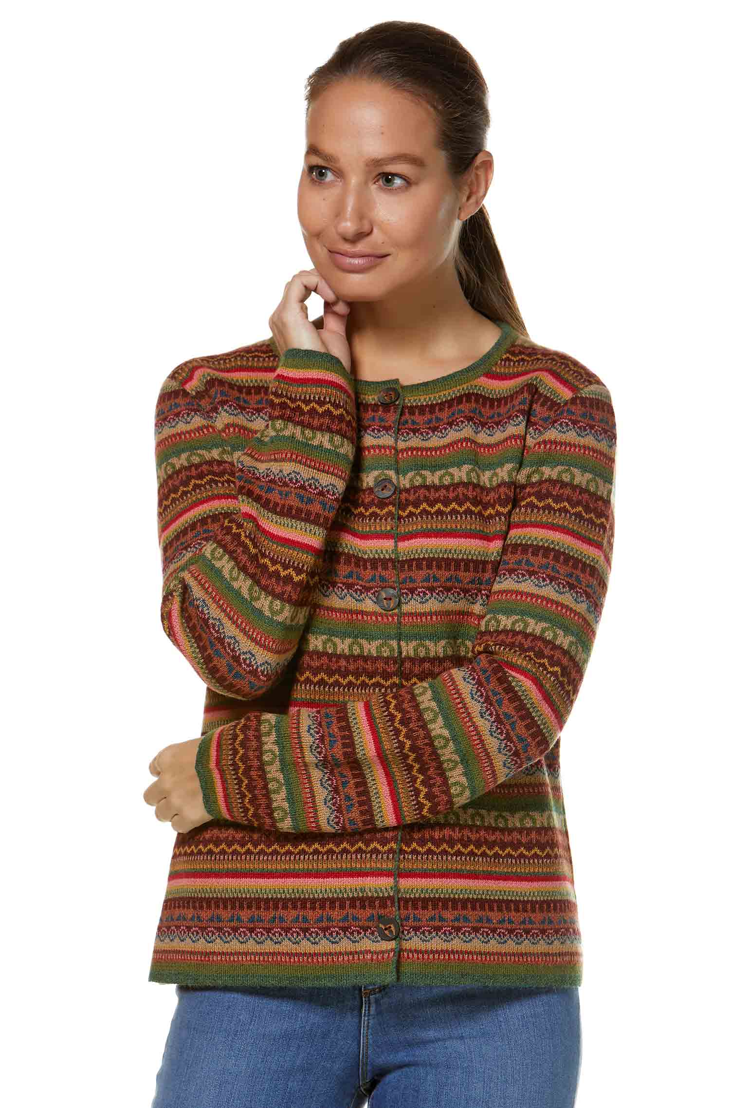 Alpaka Strickjacke LUNA aus 100% Baby Alpaka-luna