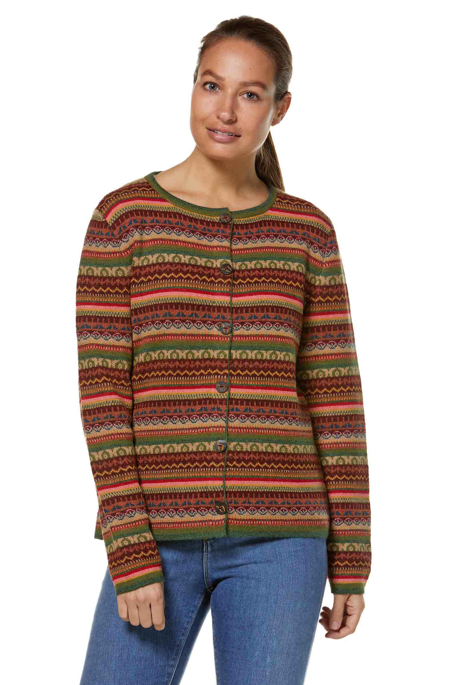 Alpaka Strickjacke LUNA aus 100% Baby Alpaka-luna