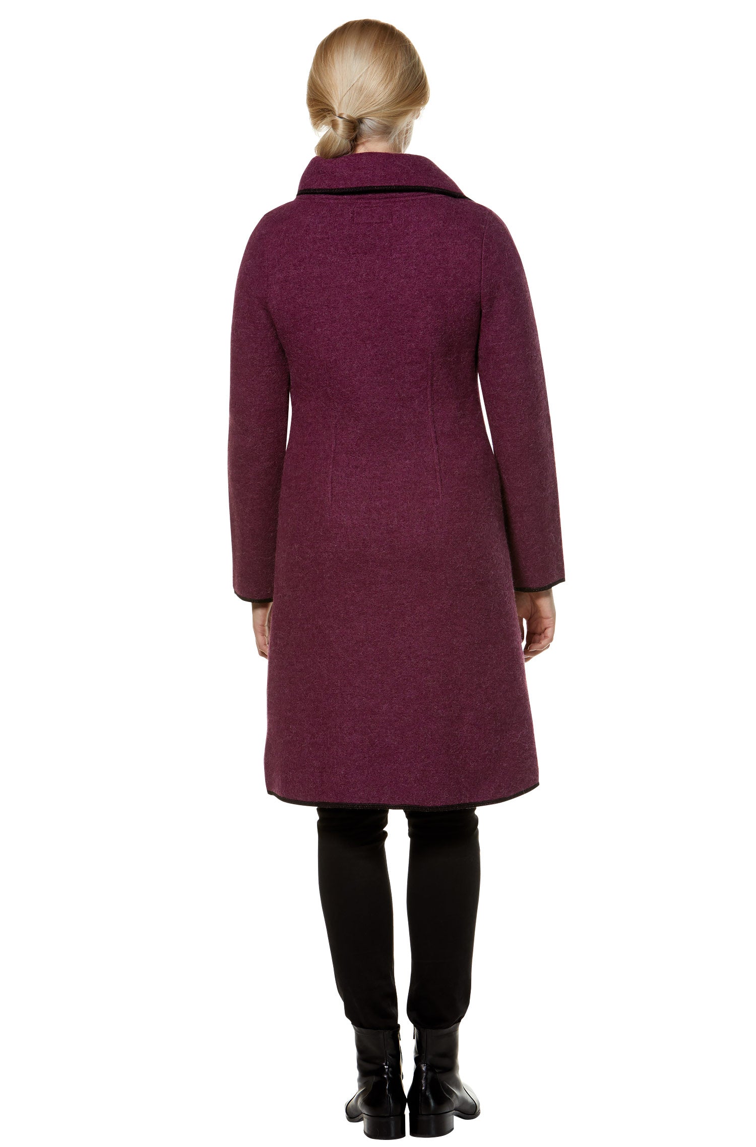 Alpaka Mantel ASI aus Alpaka und Wolle-brombeer