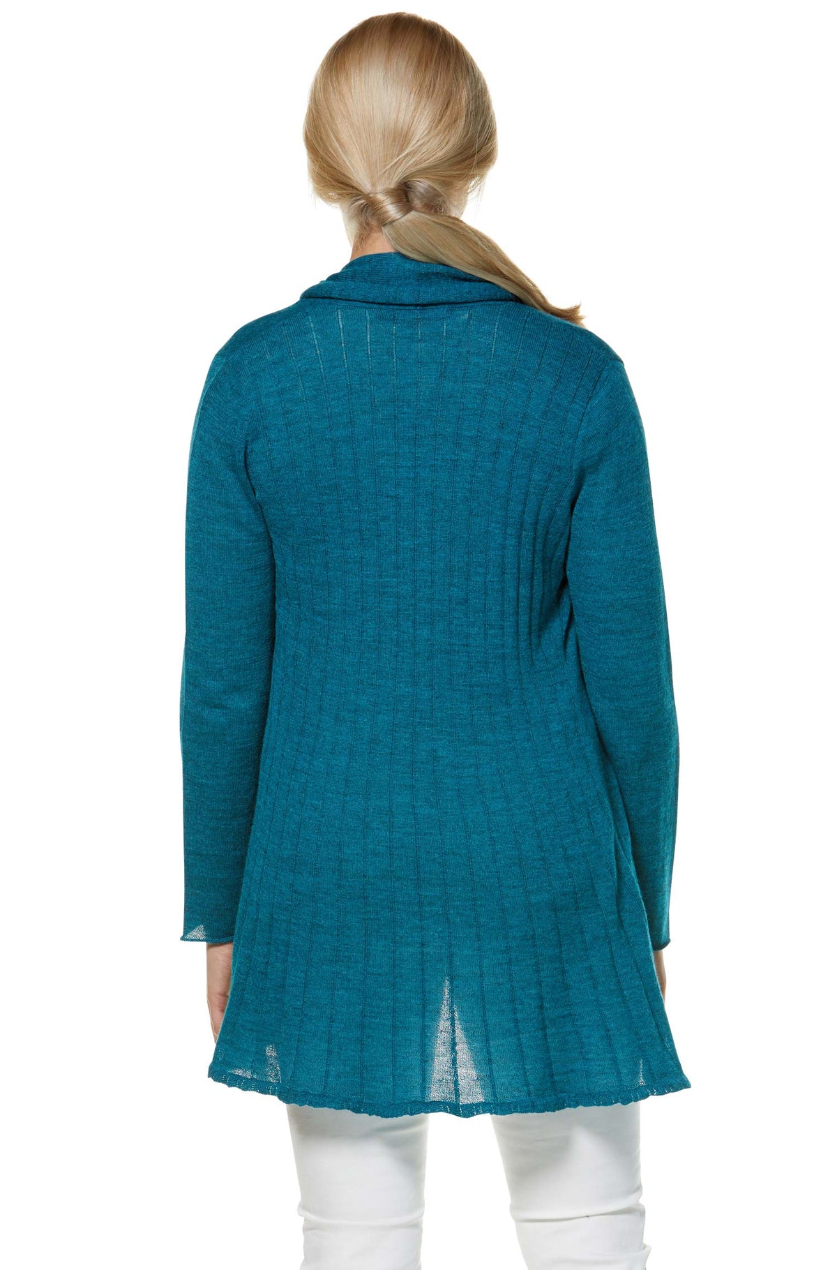 Alpaka Strickjacke PENELOPE-türkis