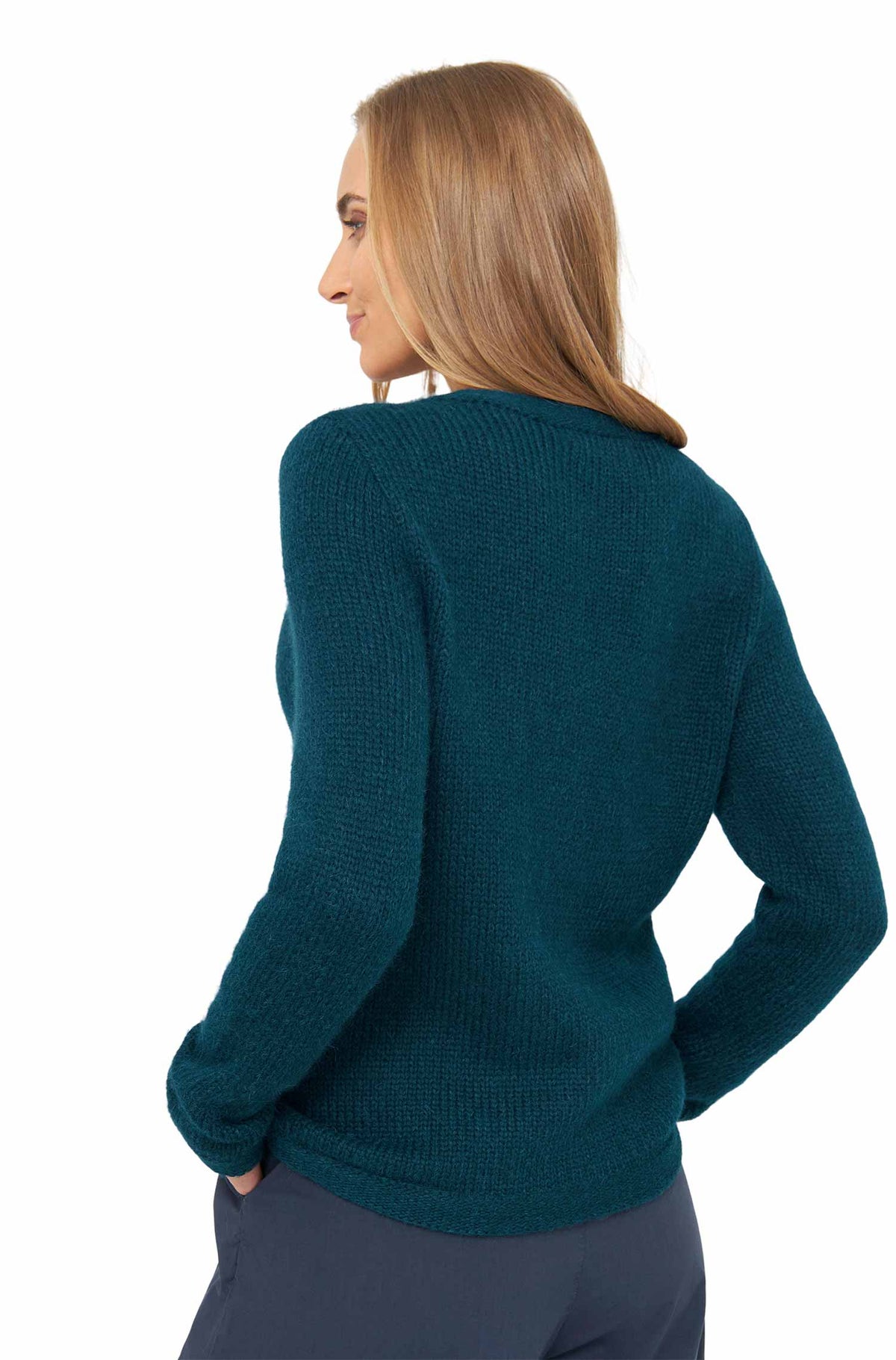 Alpaka Strickjacke ASA-ocean