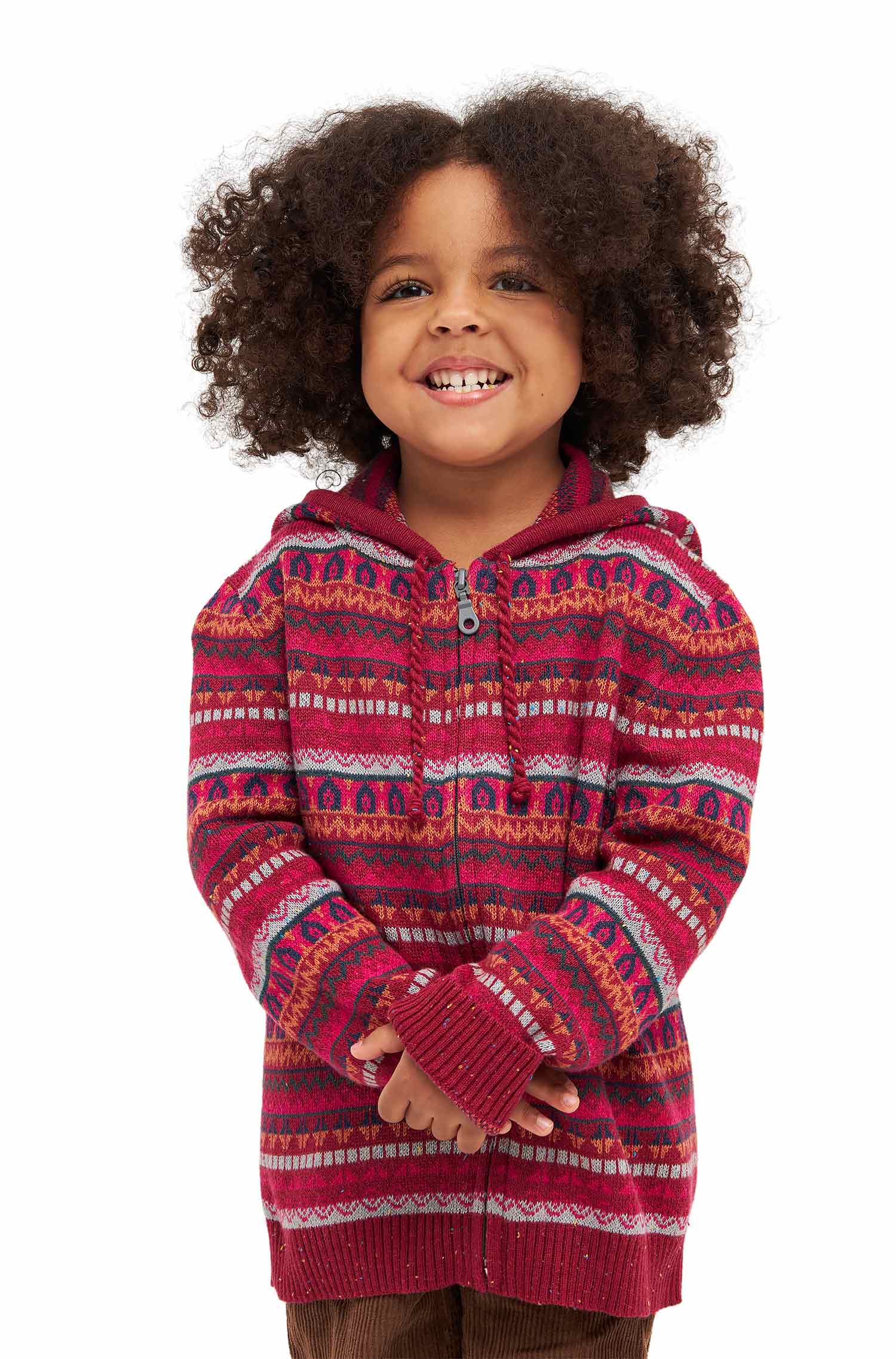 Alpaka Strickjacke MONITO aus Baby Alpaka und Pima Baumwolle-rot