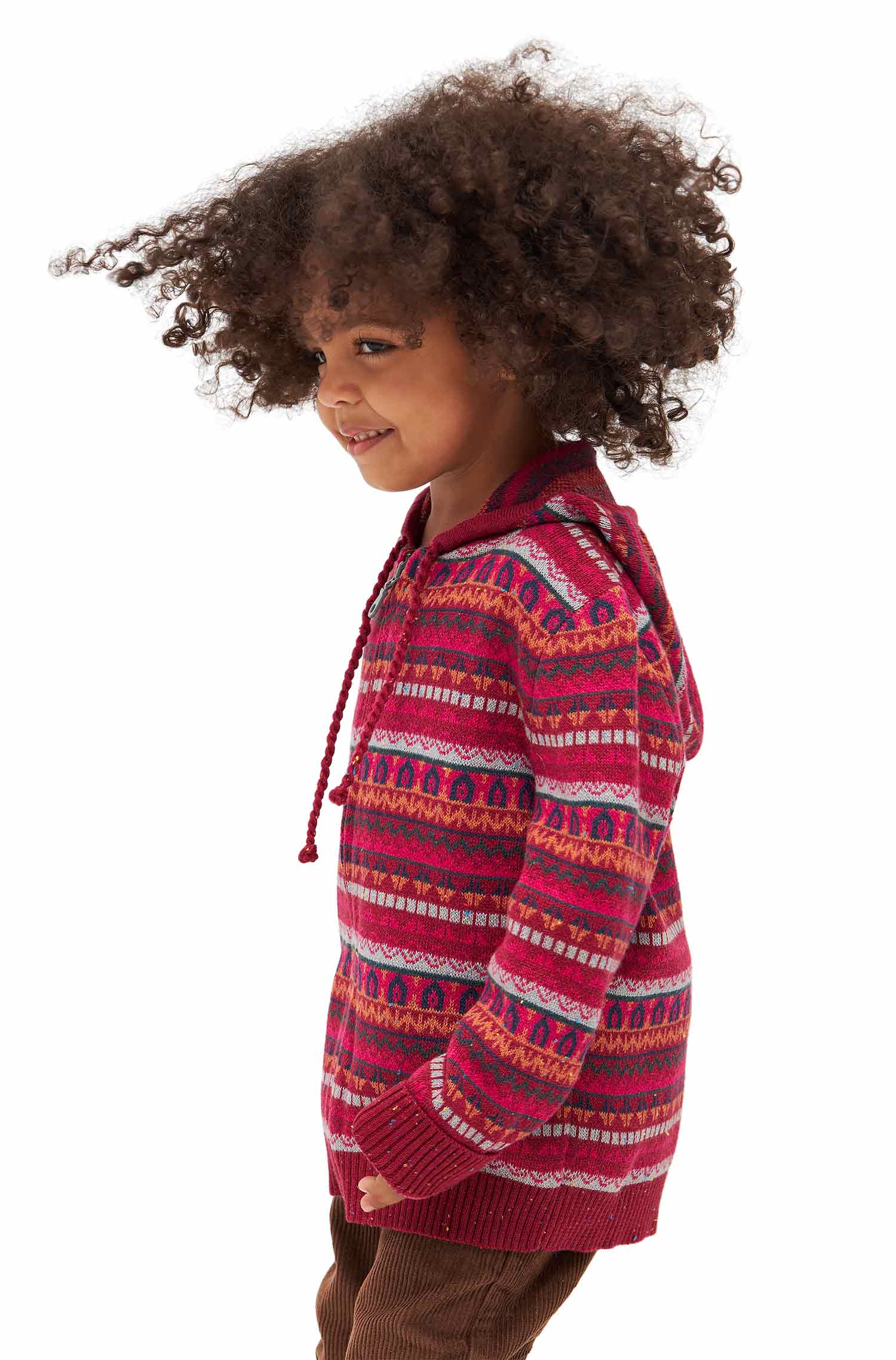 Alpaka Strickjacke MONITO aus Baby Alpaka und Pima Baumwolle-rot