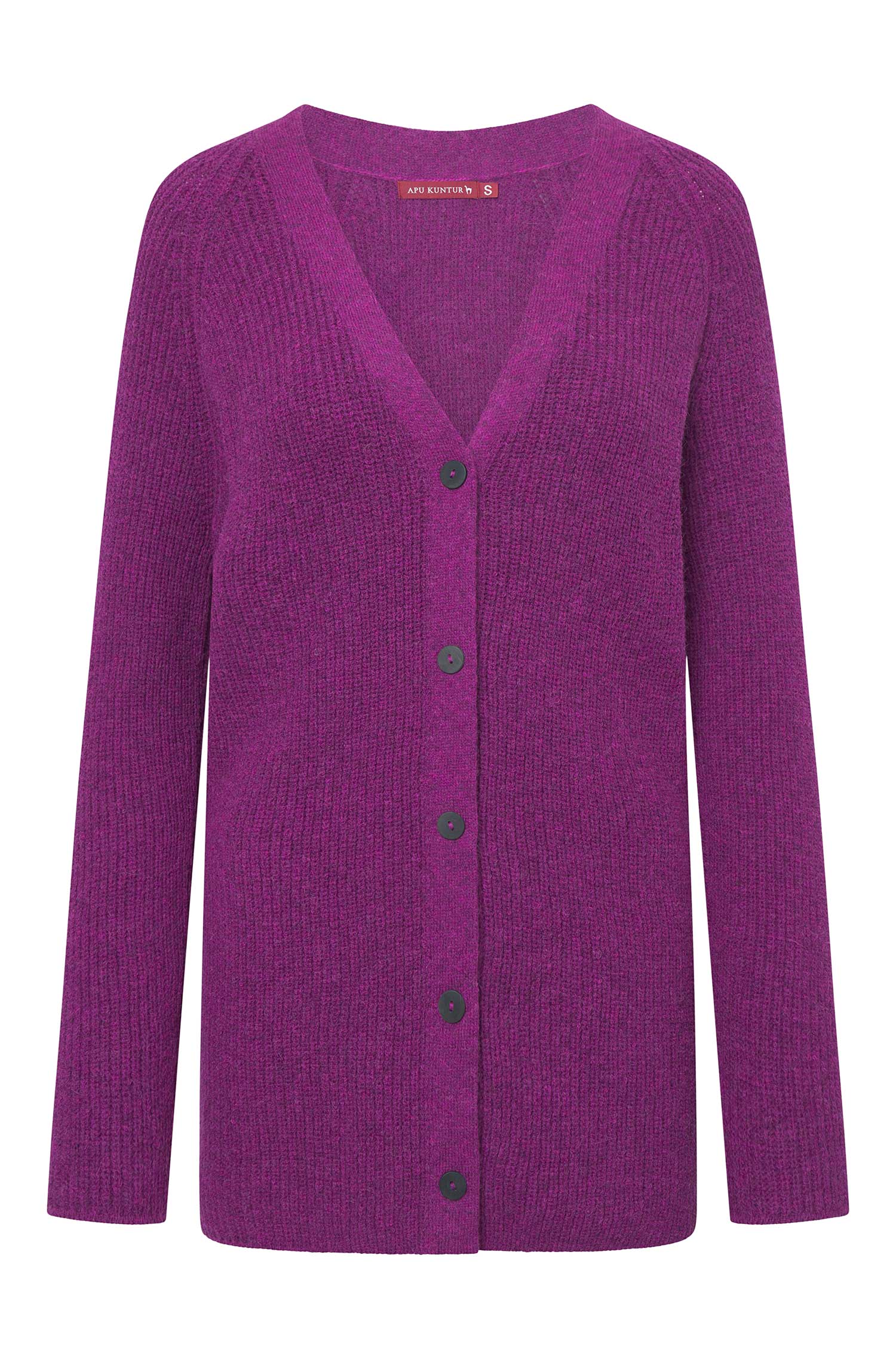 Alpaka Strickjacke CARICE aus Alpaka-Merino-Mix-fuchsia