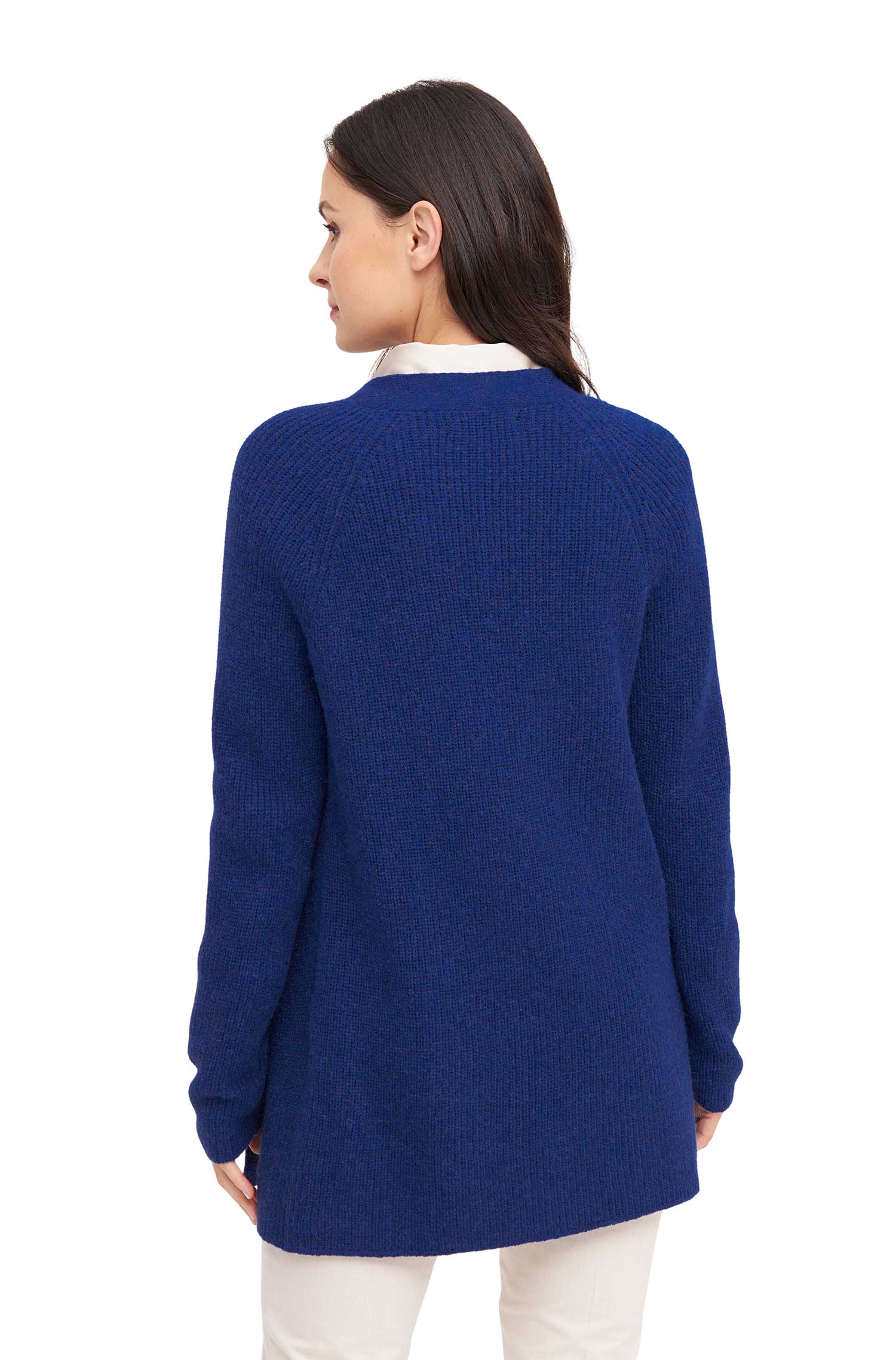 Alpaka Strickjacke CARICE aus Alpaka-Merino-Mix-königsblau