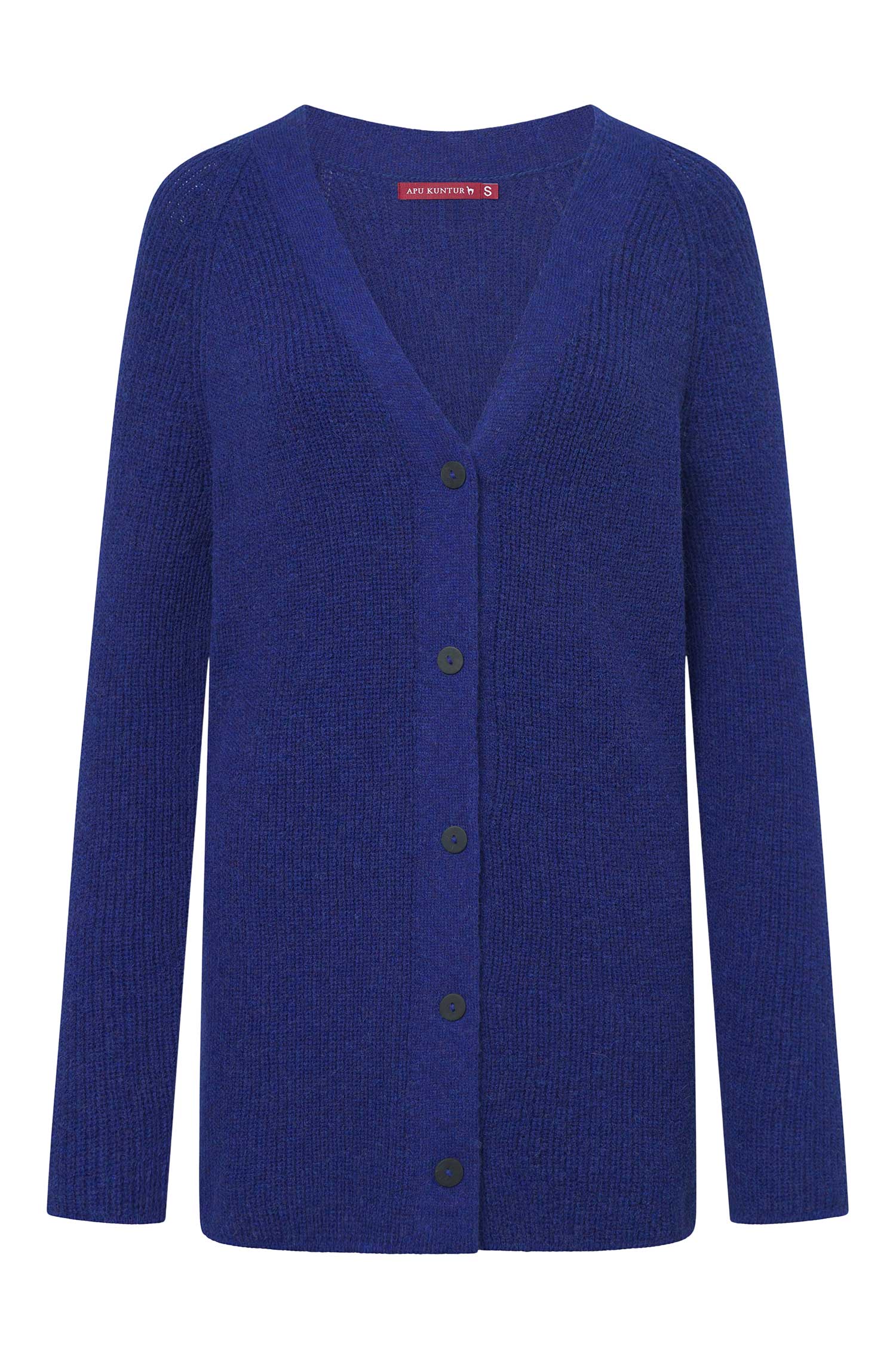 Alpaka Strickjacke CARICE aus Alpaka-Merino-Mix-königsblau