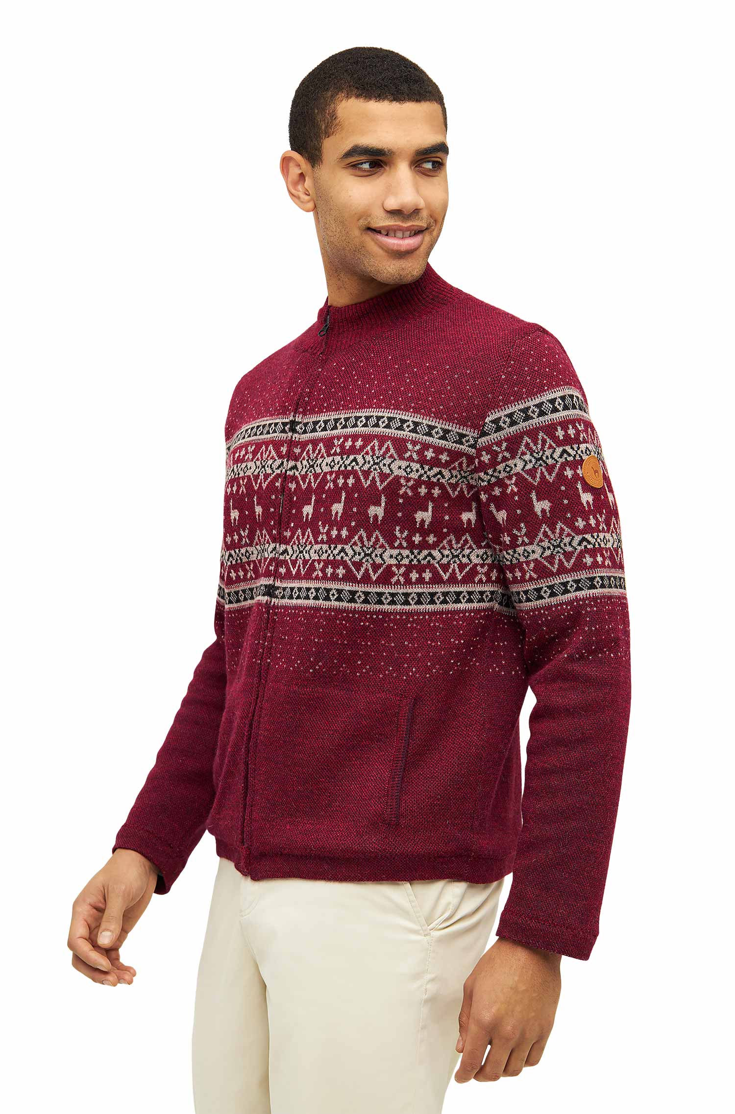 Alpaka Strickjacke NEVADO aus 100% Baby Alpaka-nevado