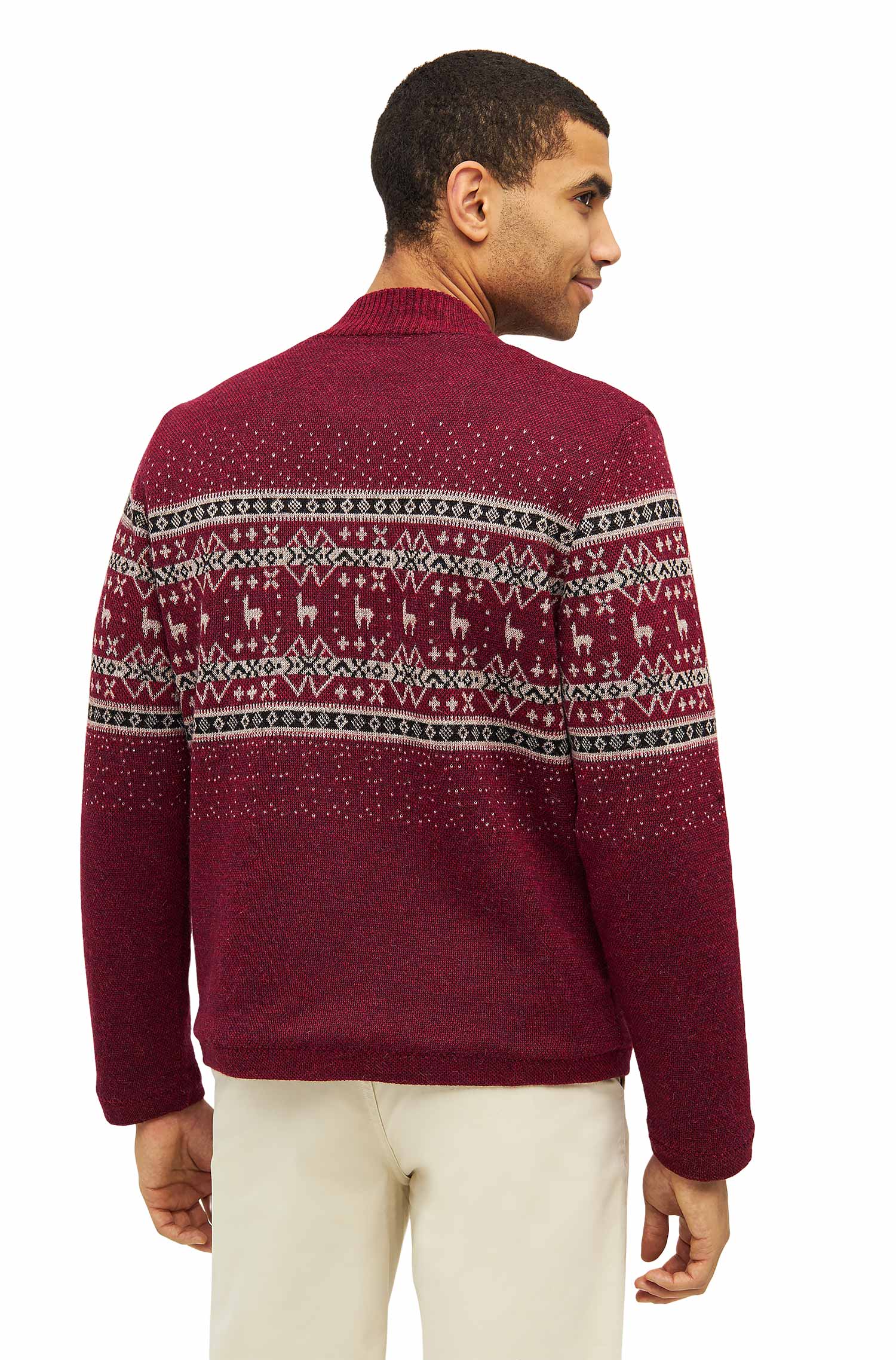 Alpaka Strickjacke NEVADO aus 100% Baby Alpaka-nevado