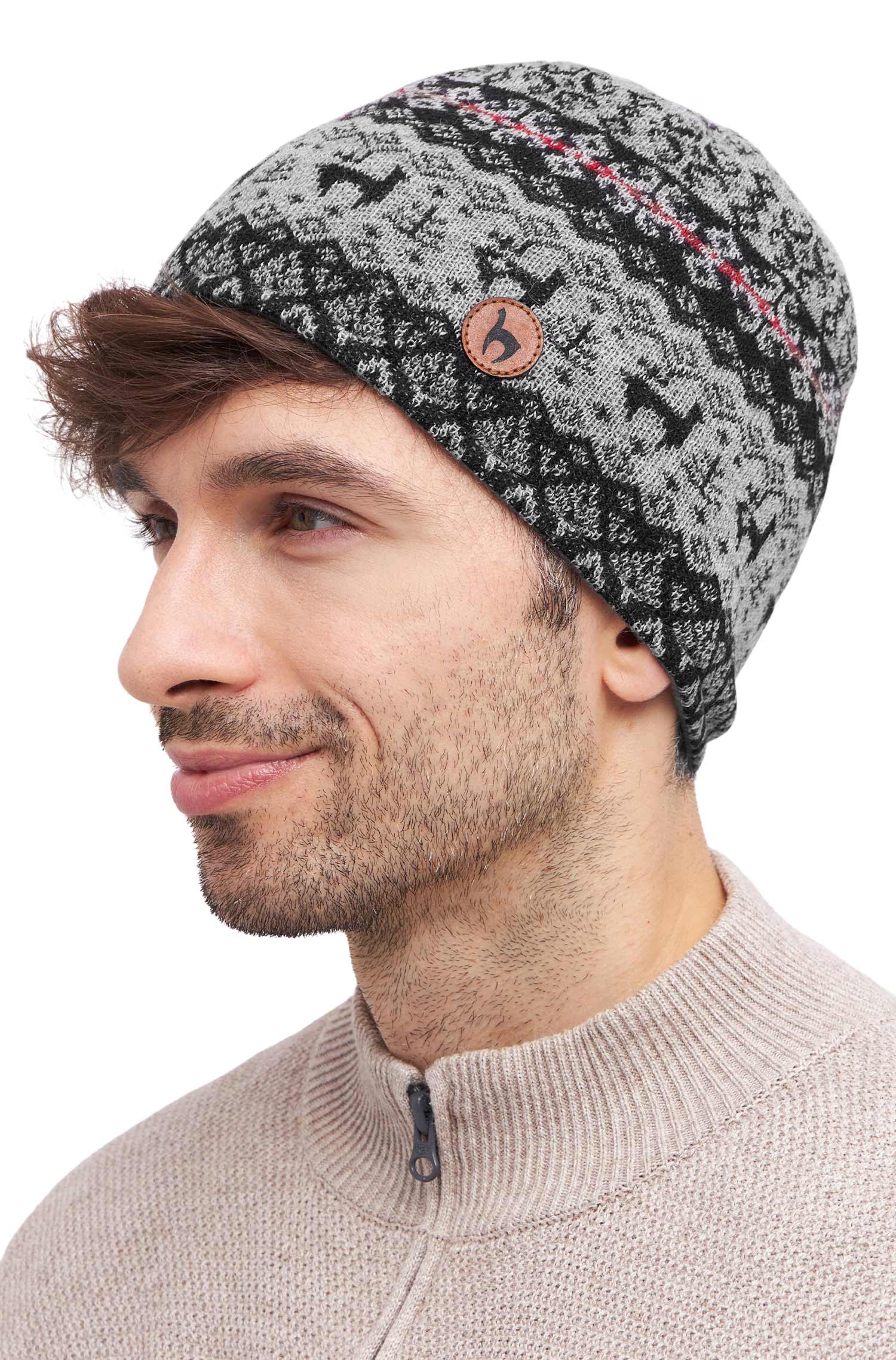 Alpaka Mütze ANDEN VIENTOS aus 100% Alpaka-grau