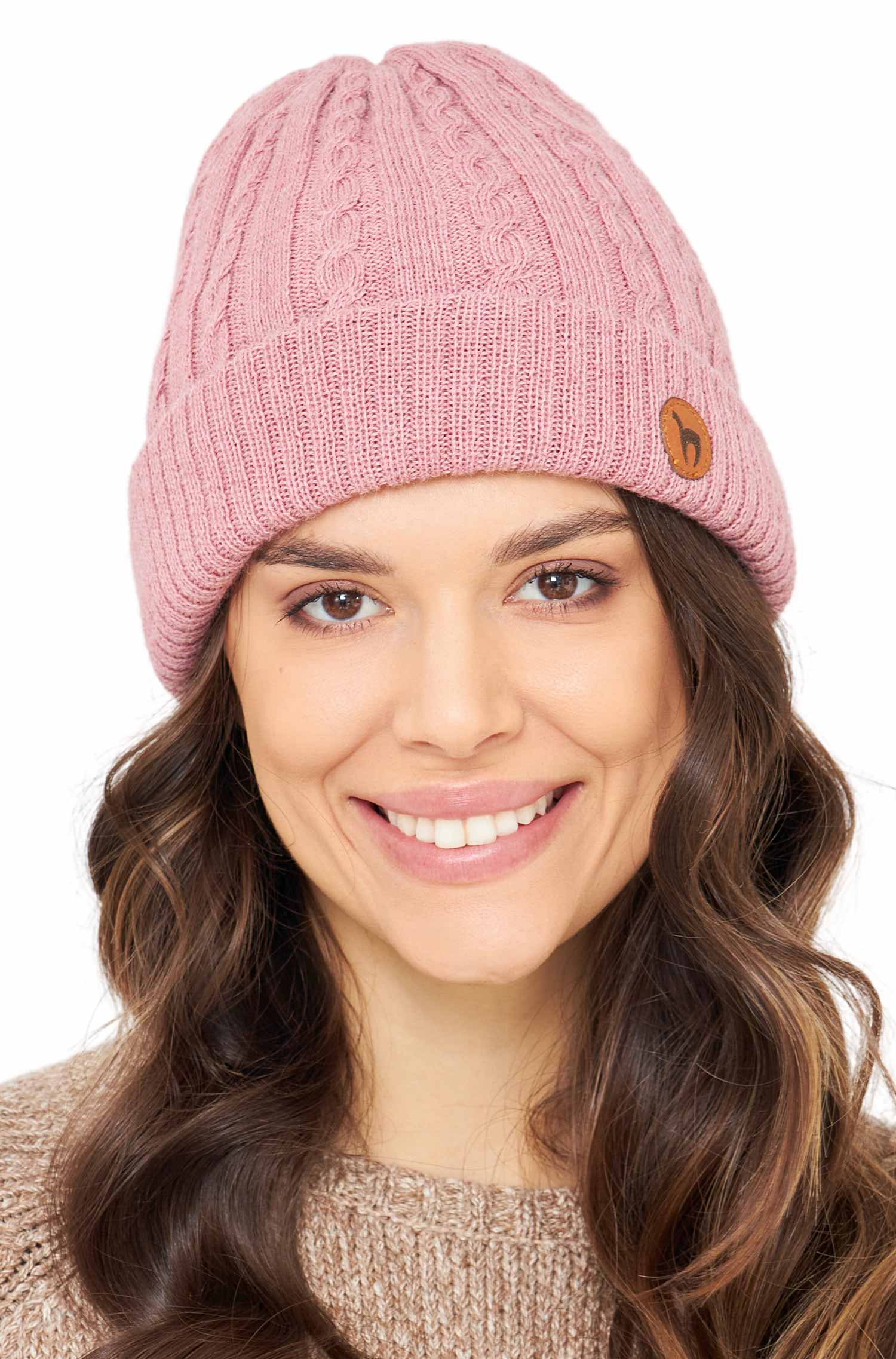 Alpaka Mütze SUAVE aus 100% Baby Alpaka-rosa
