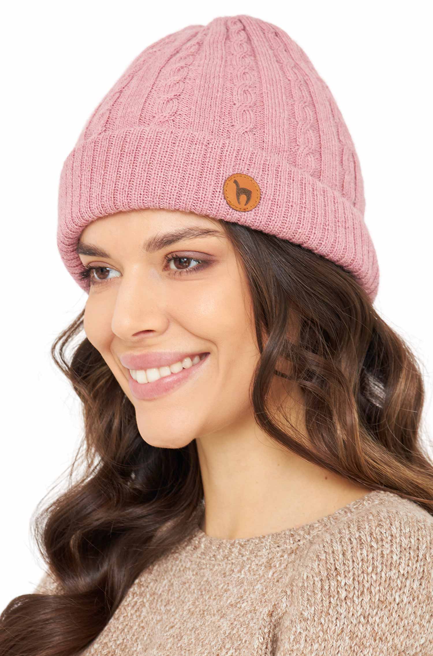 Alpaka Mütze SUAVE aus 100% Baby Alpaka-rosa