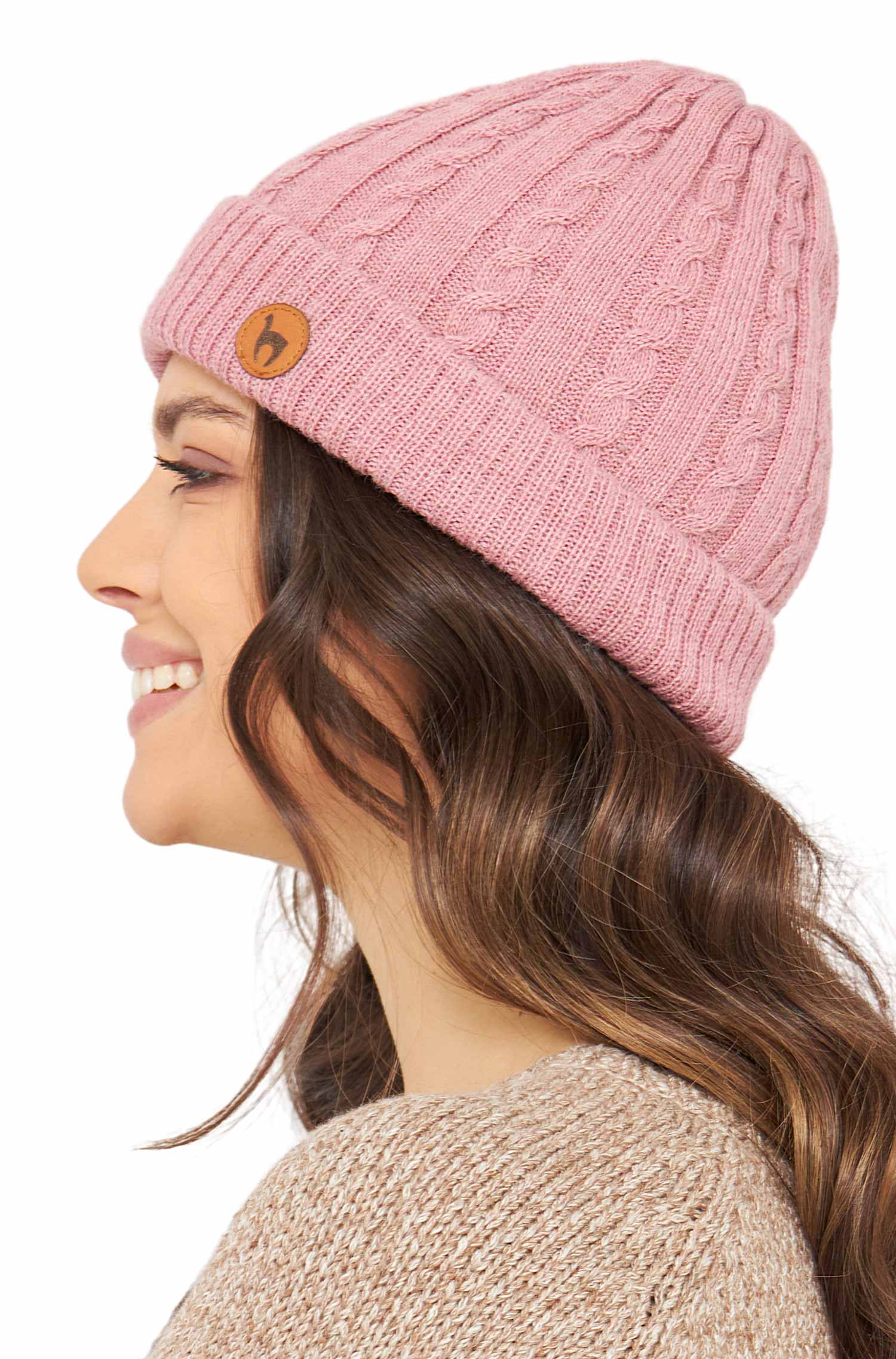 Alpaka Mütze SUAVE aus 100% Baby Alpaka-rosa