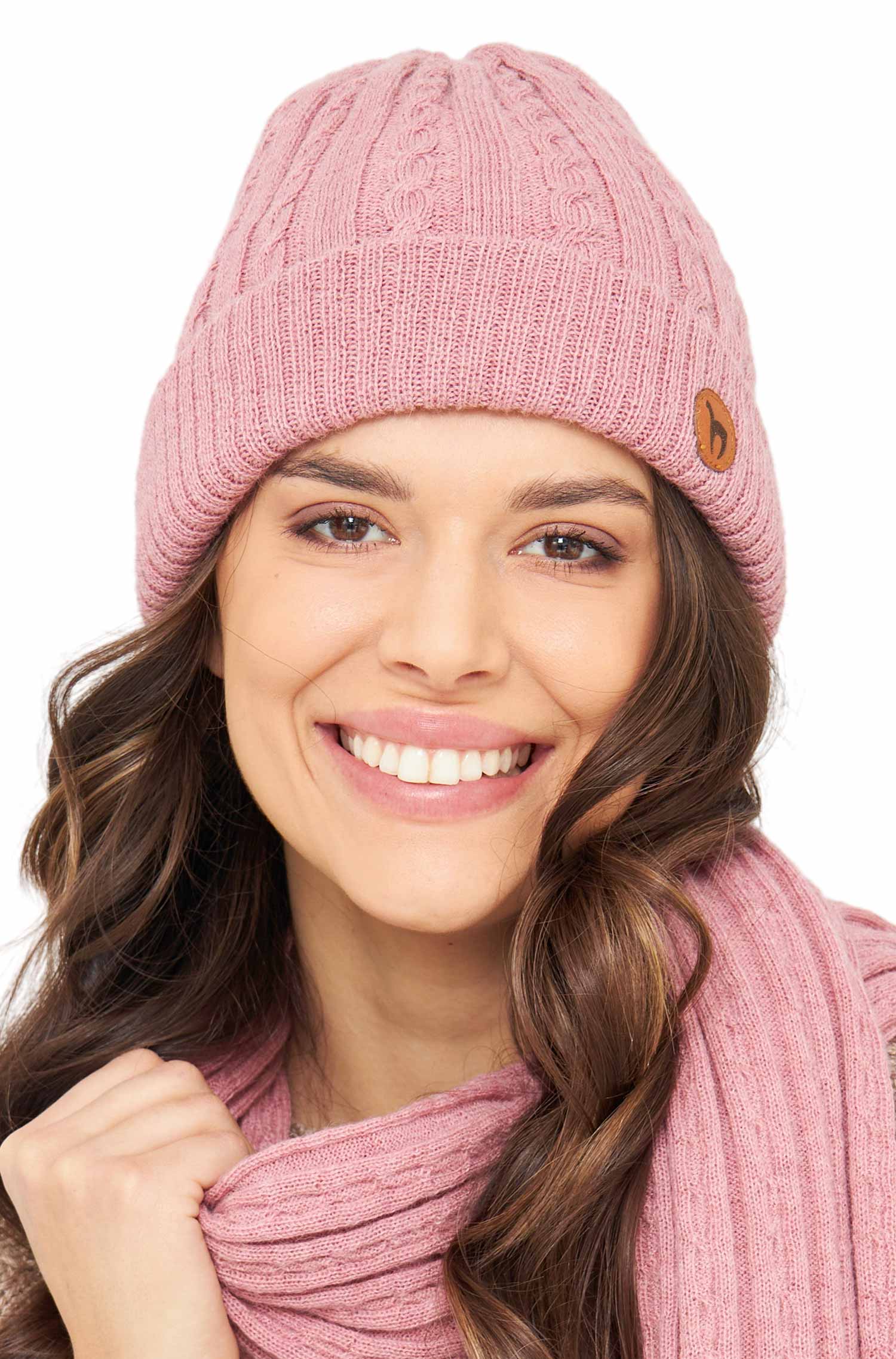 Alpaka Mütze SUAVE aus 100% Baby Alpaka-rosa