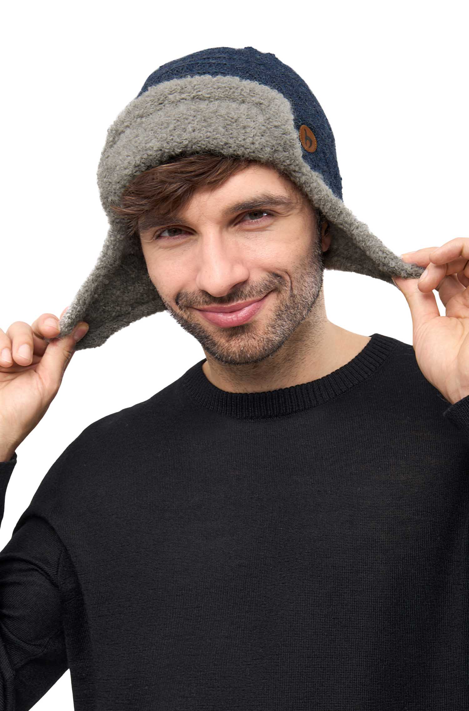 Mütze MACHA mit Ohrenklappen-blau