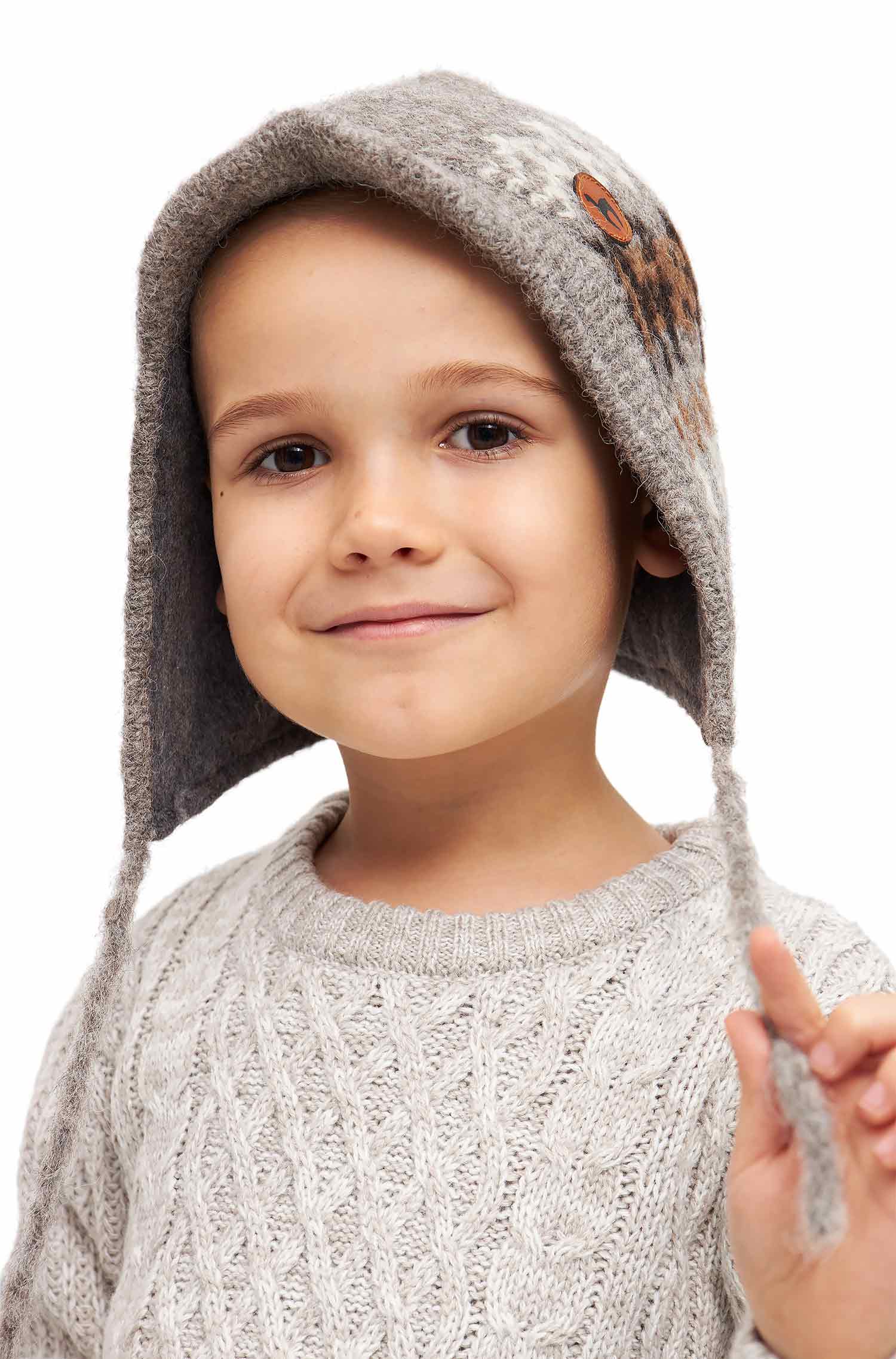 Alpaka Mütze NATURA aus 100% ungefärbtem Alpaka-anthrazit