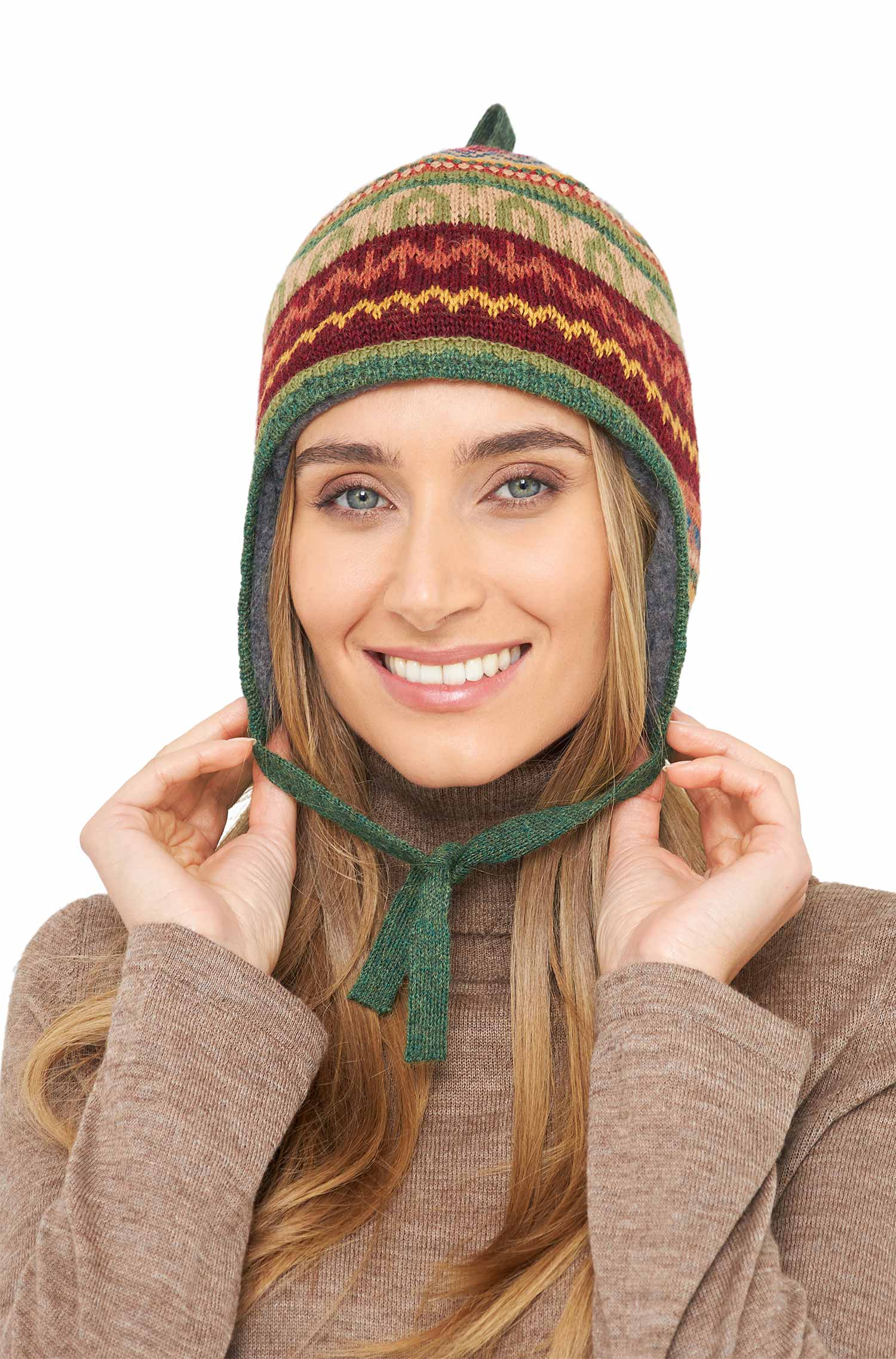 Alpaka Inka-Mütze LUNA aus 100% Baby Alpaka-luna