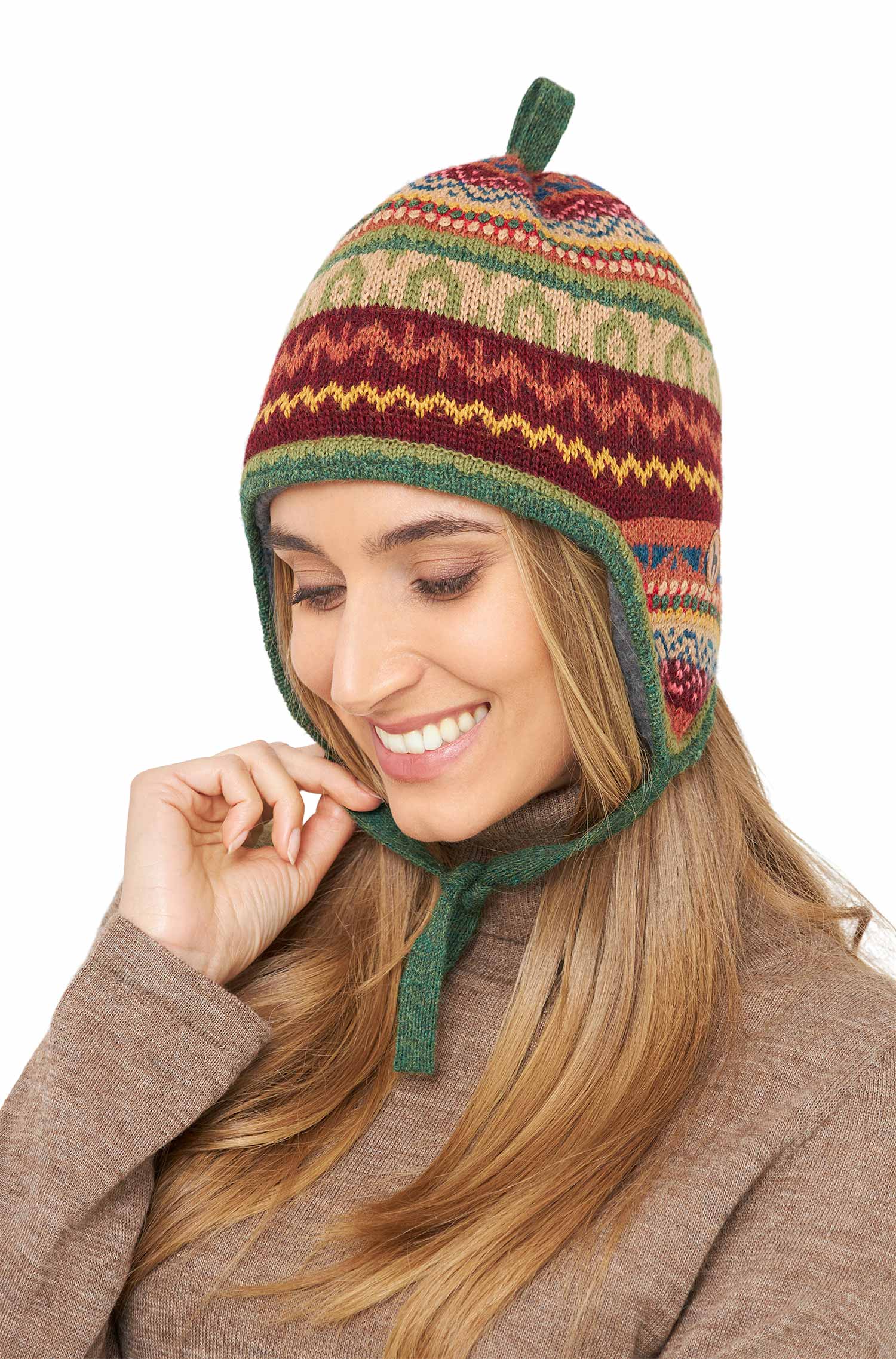 Alpaka Inka-Mütze LUNA aus 100% Baby Alpaka-luna