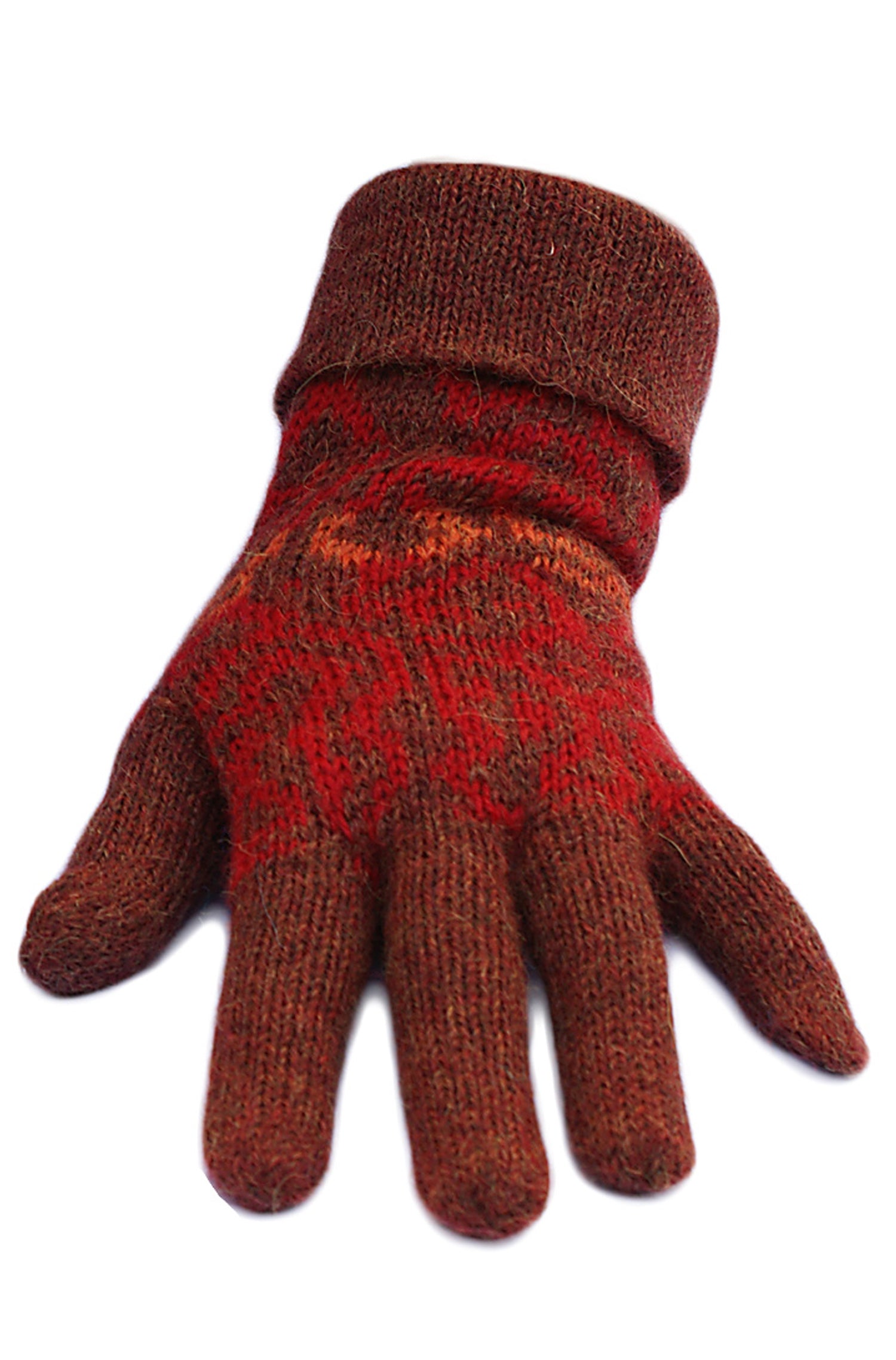 Alpaka Fingerhandschuhe CHIMU aus 100% Baby Alpaka-rot