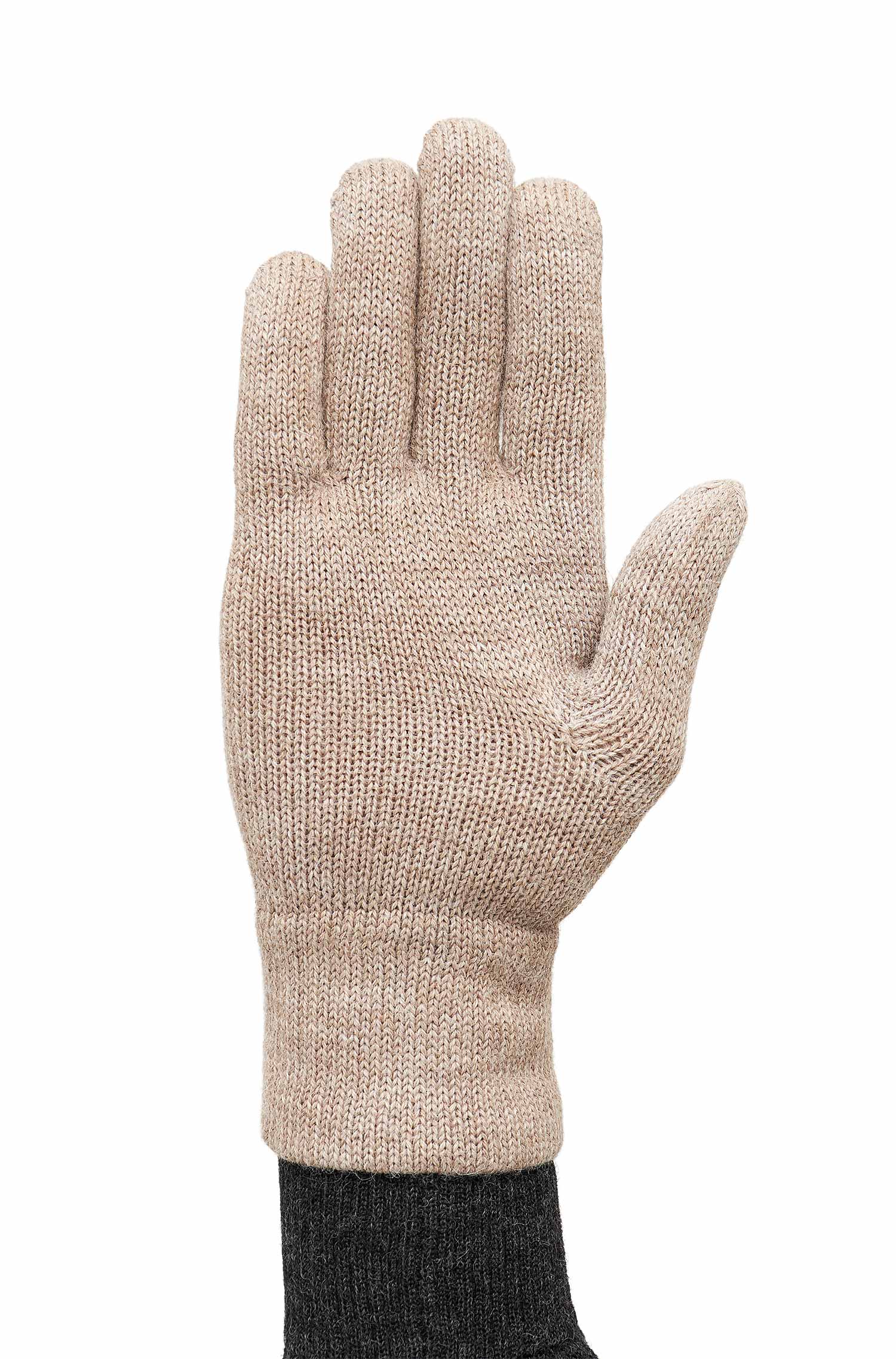 Alpaka Fingerhandschuhe UNI aus 100% Baby Alpaka-sand