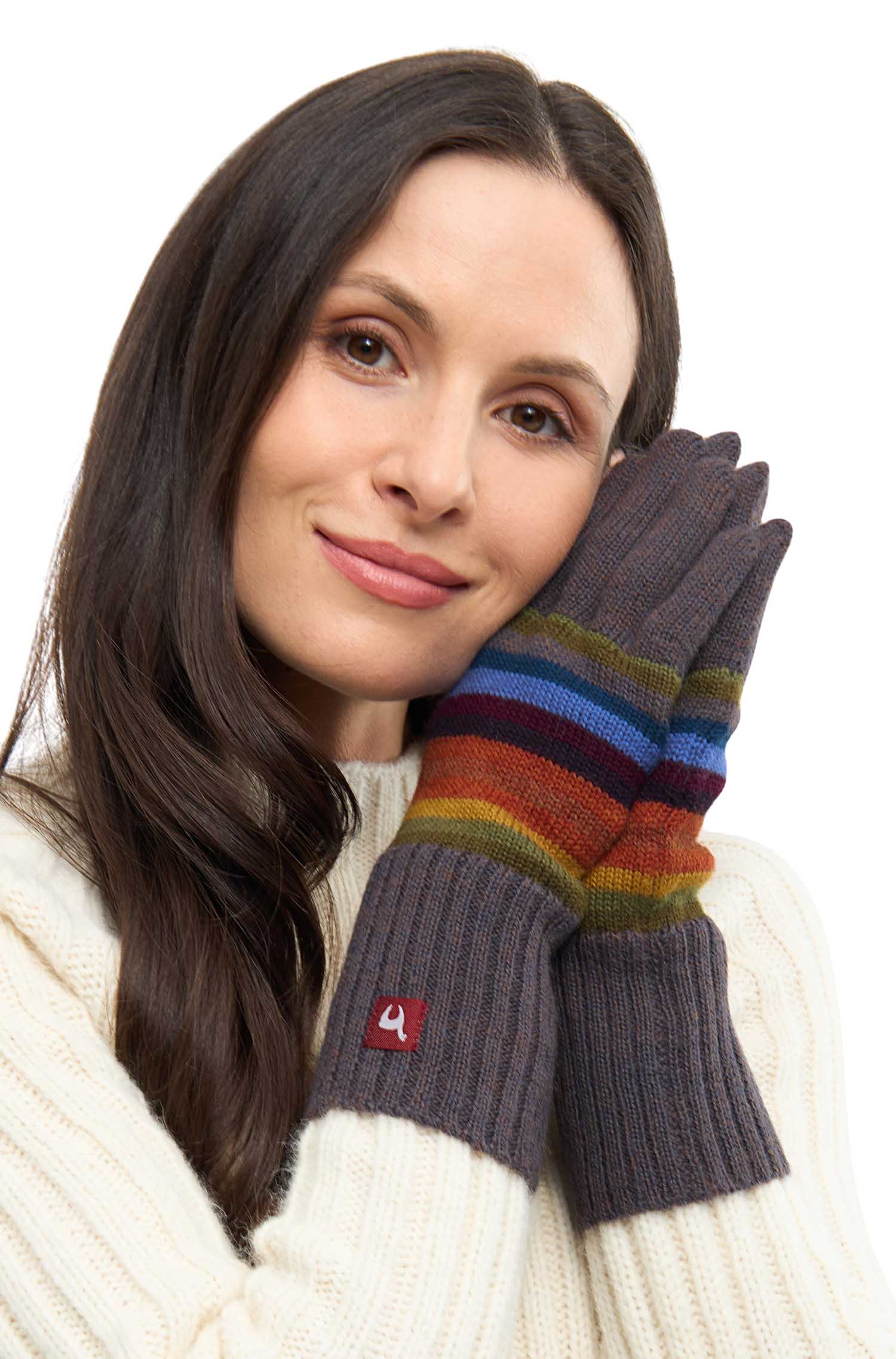 Alpaka Fingerhandschuhe ARCO IRIS aus 100% Baby Alpaka-arco iris