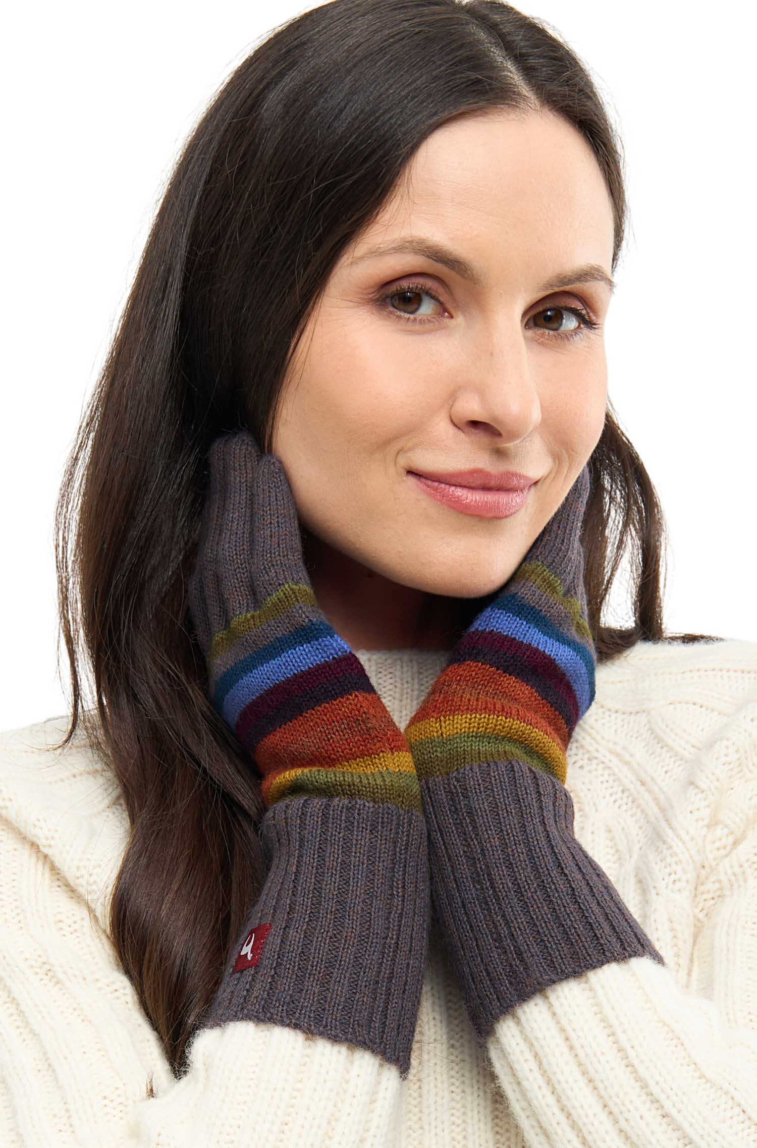 Alpaka Fingerhandschuhe ARCO IRIS aus 100% Baby Alpaka-arco iris