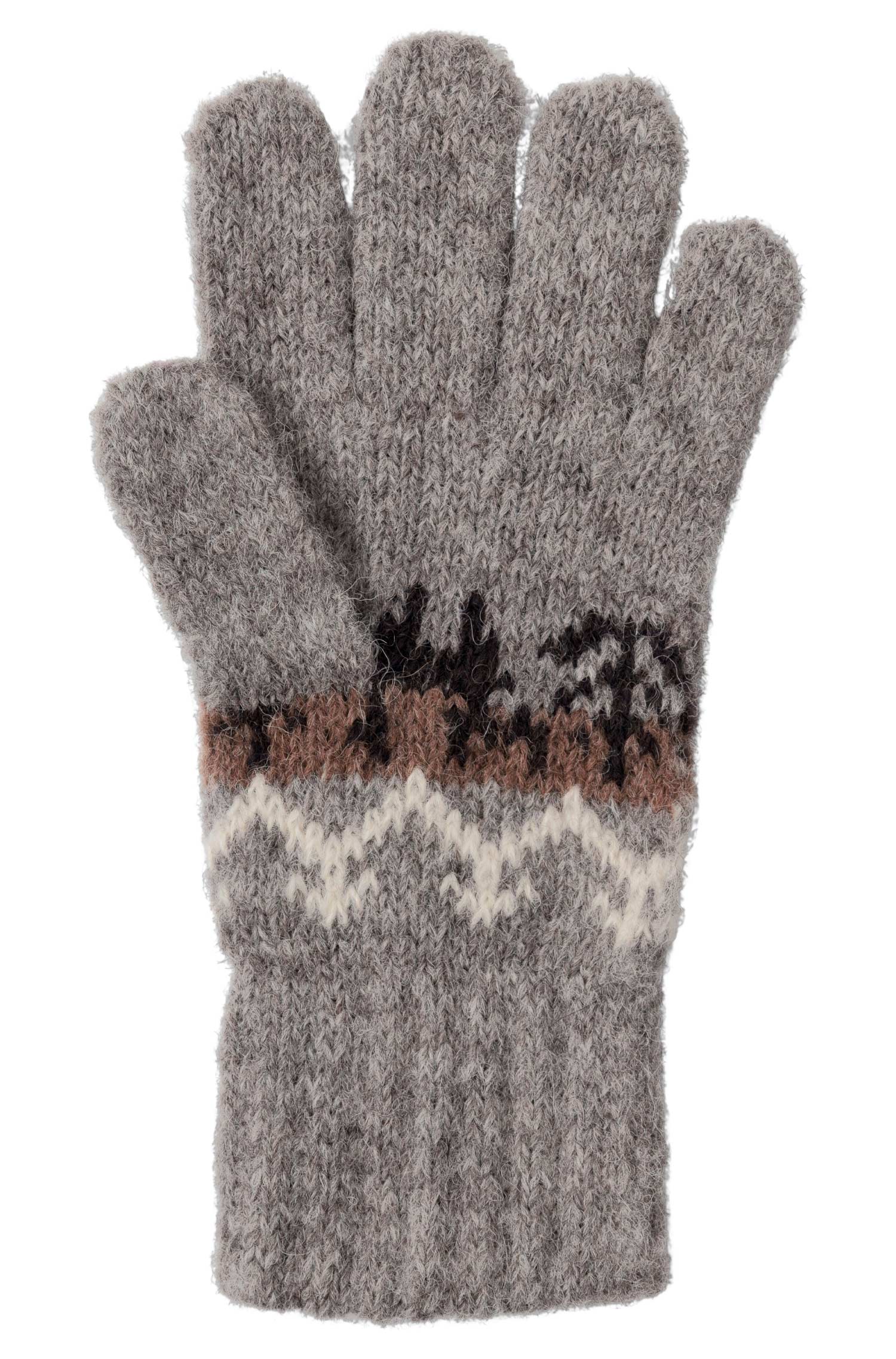 Alpaka Fingerhandschuhe NATURA aus 100% Alpaka Superfine-anthrazit