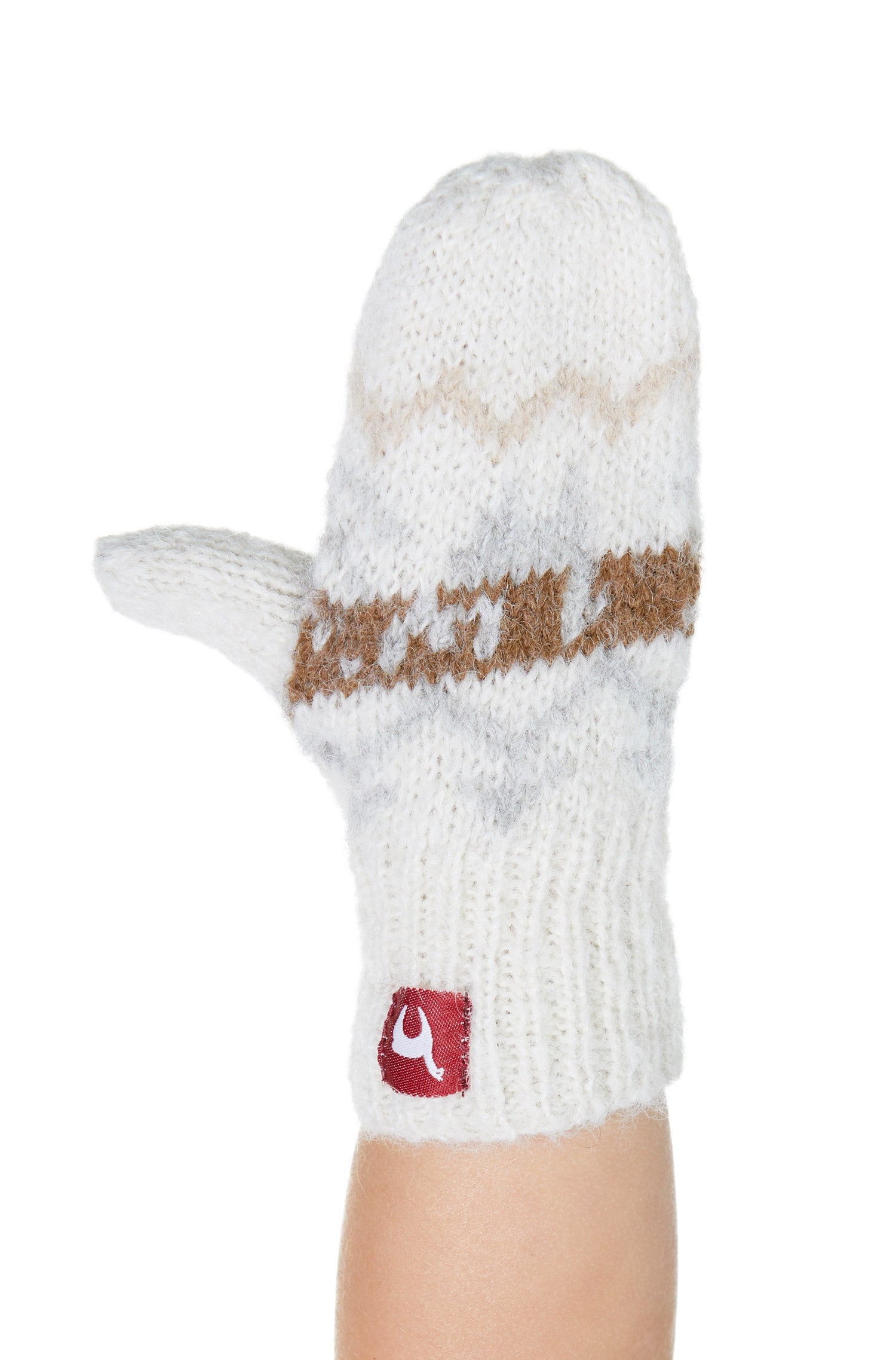 Alpaka Fausthandschuhe NATURA (Baby 9-11 Monate) aus 100% Alpaka Superfine-weiss