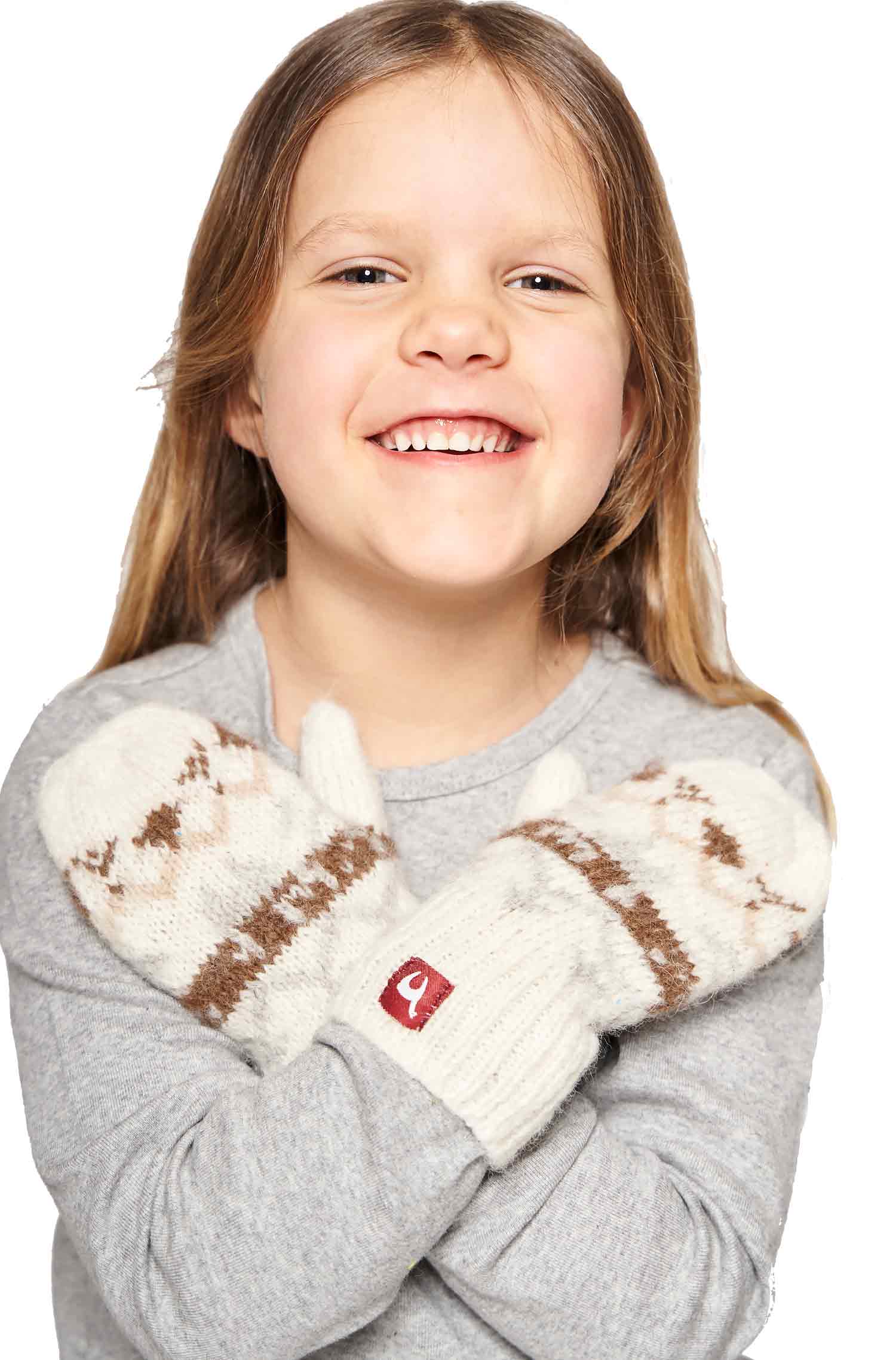 Alpaka Fausthandschuhe NATURA (Baby 9-11 Monate) aus 100% Alpaka Superfine-weiss