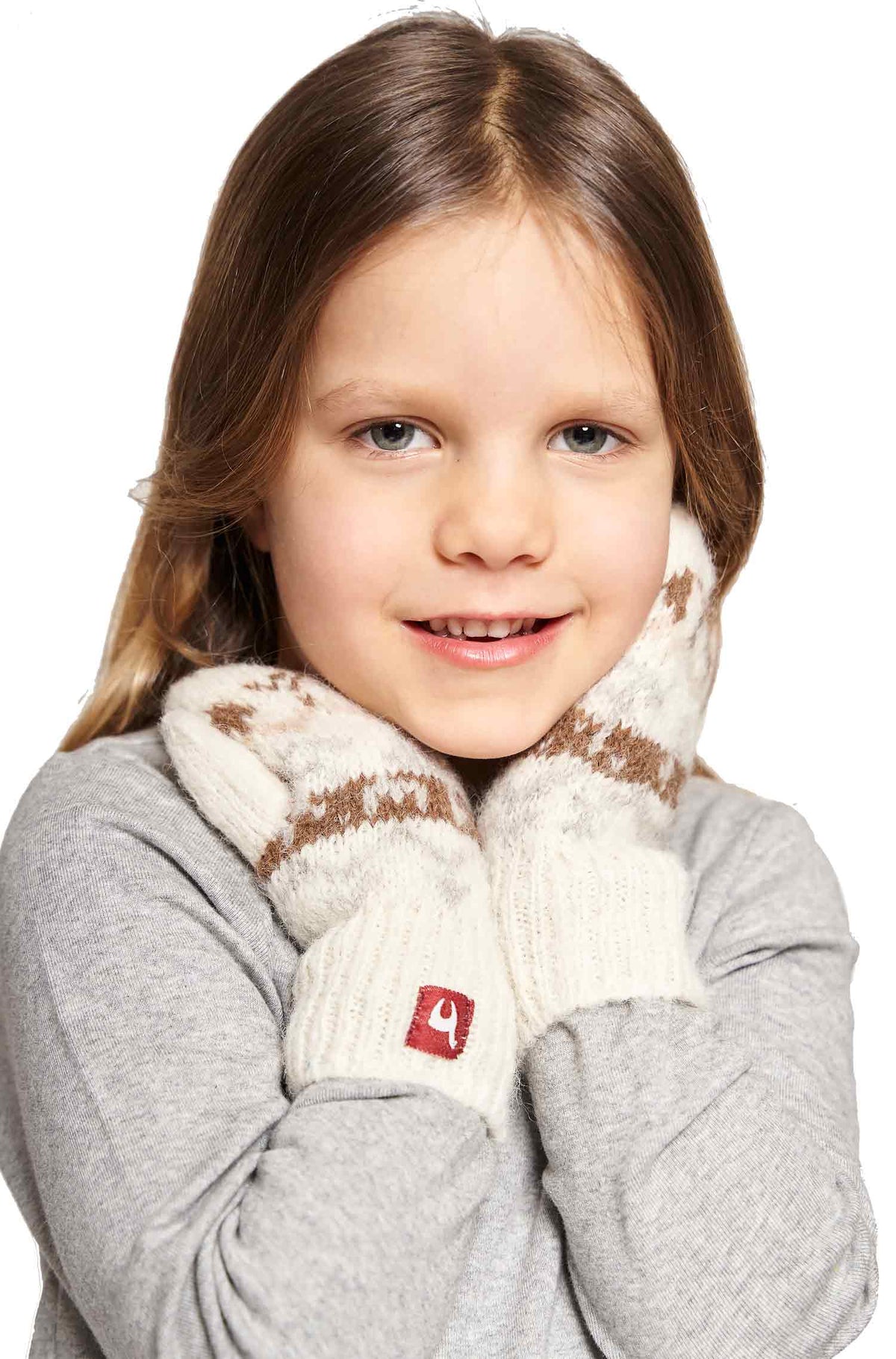 Kinder Fäustlinge NATURA | 9-11 Monate-weiss