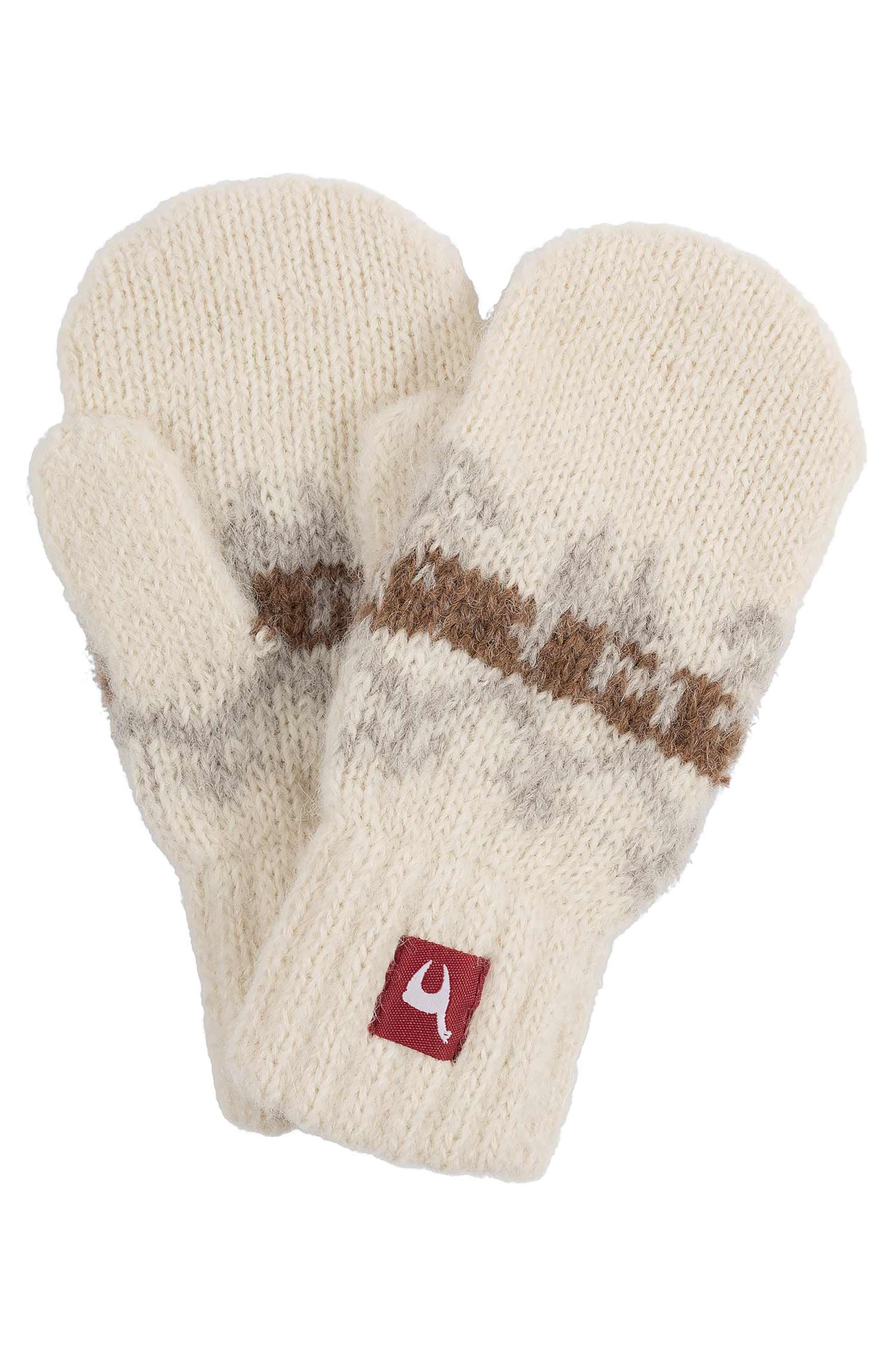 Alpaka Fausthandschuhe NATURA (Kinder 4-6 Jahre) aus 100% Alpaka Superfine-weiss