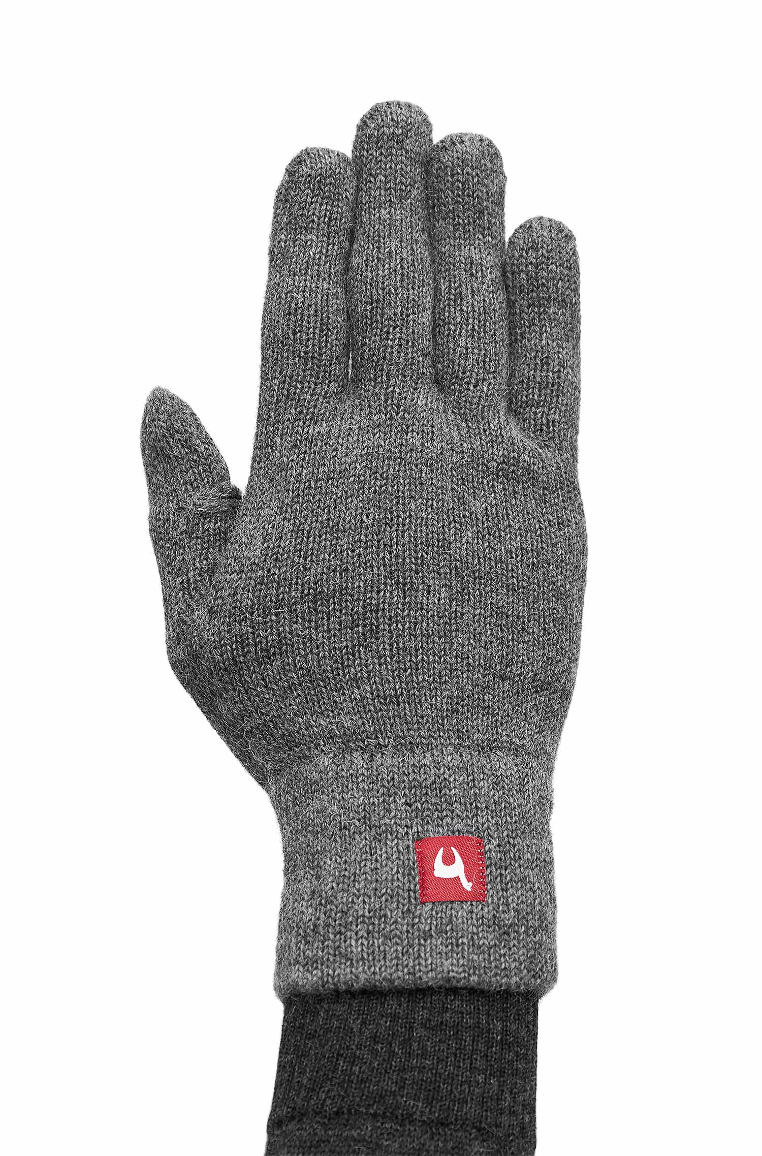 Alpaka Fingerhandschuhe TOUCH aus 100% Baby Alpaka-anthrazit