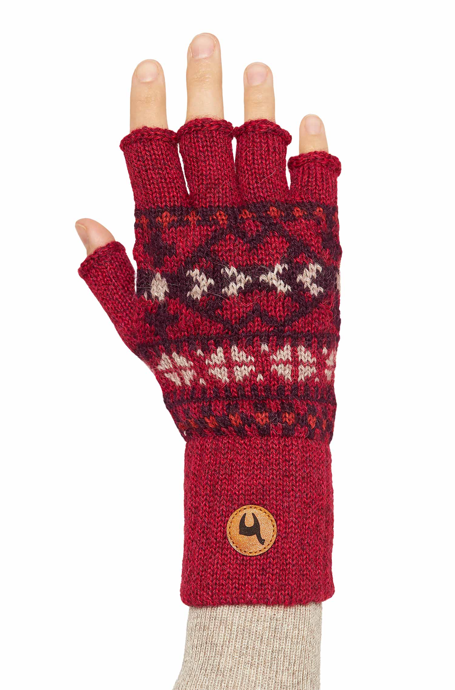 Alpaka Fingerlose Handschuhe PUKA aus 100% Baby Alpaka-puka