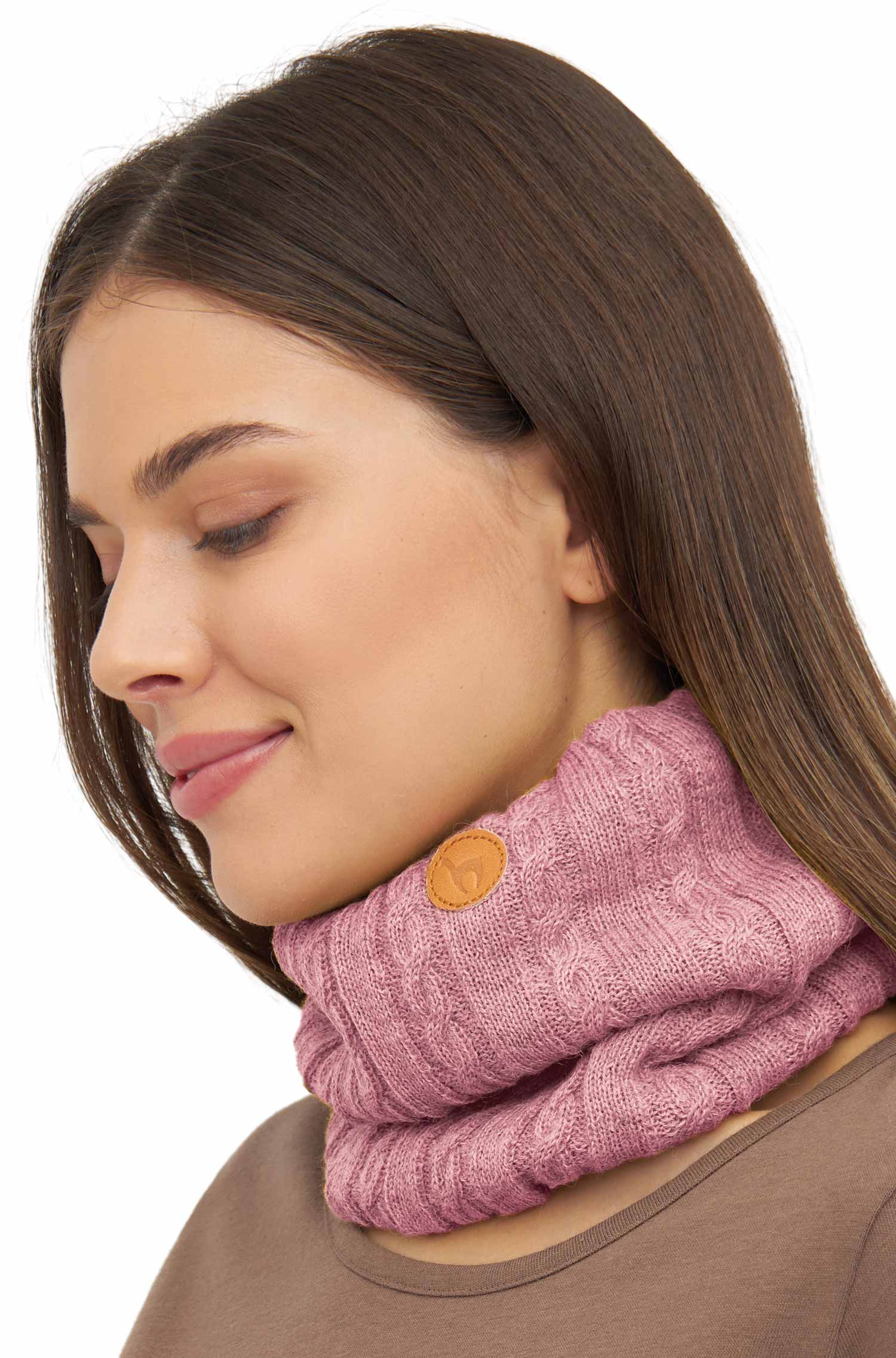 Alpaka Loop-Schal SUAVE aus Baby Alpaka und Merino-rosa