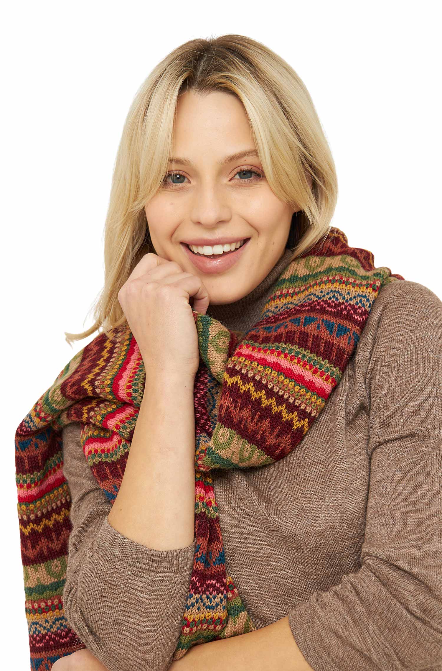 Alpaka Strick-Schal LUNA XXL aus 100% Baby Alpaka-luna