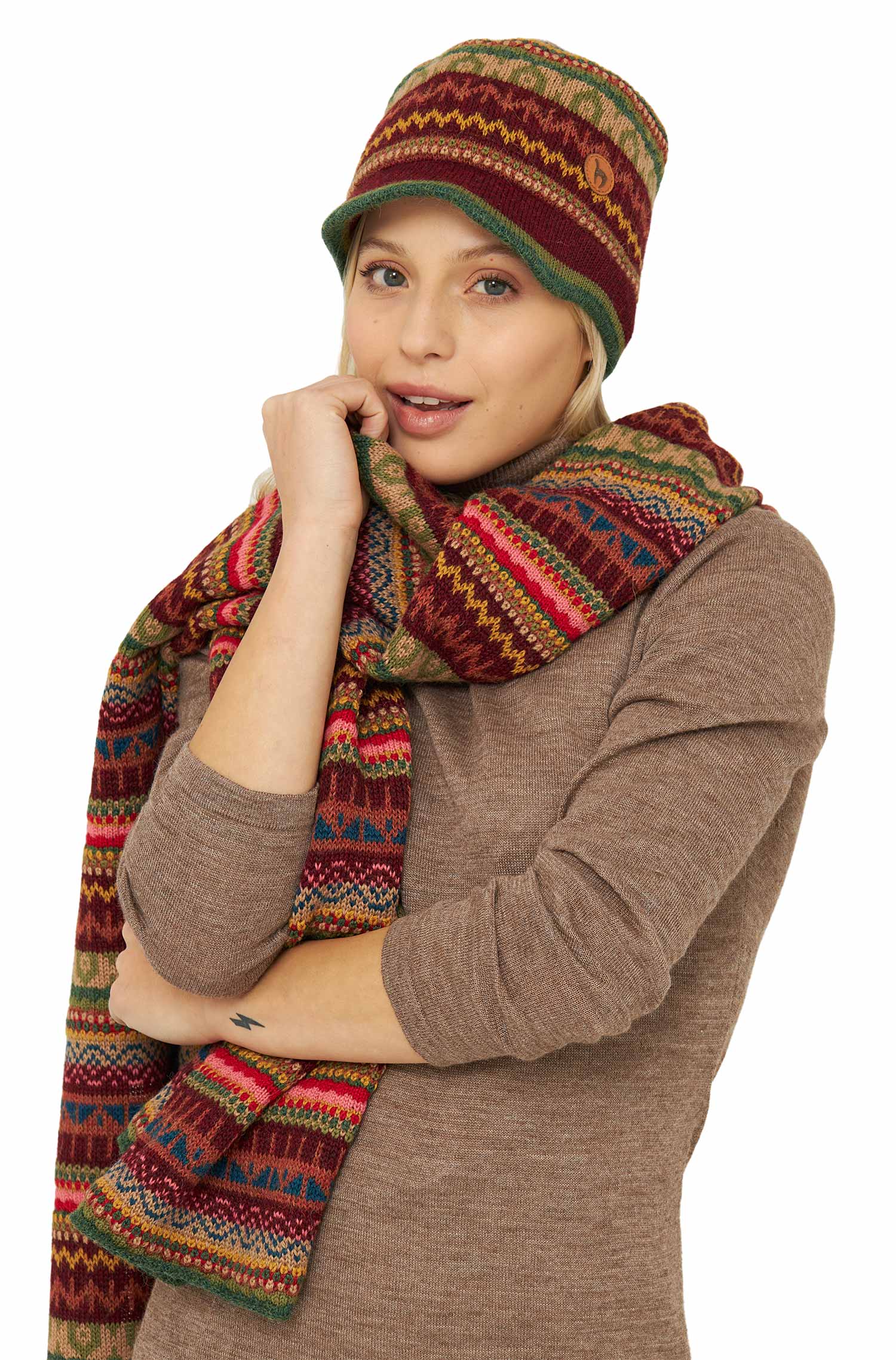 Alpaka Strick-Schal LUNA XXL aus 100% Baby Alpaka-luna