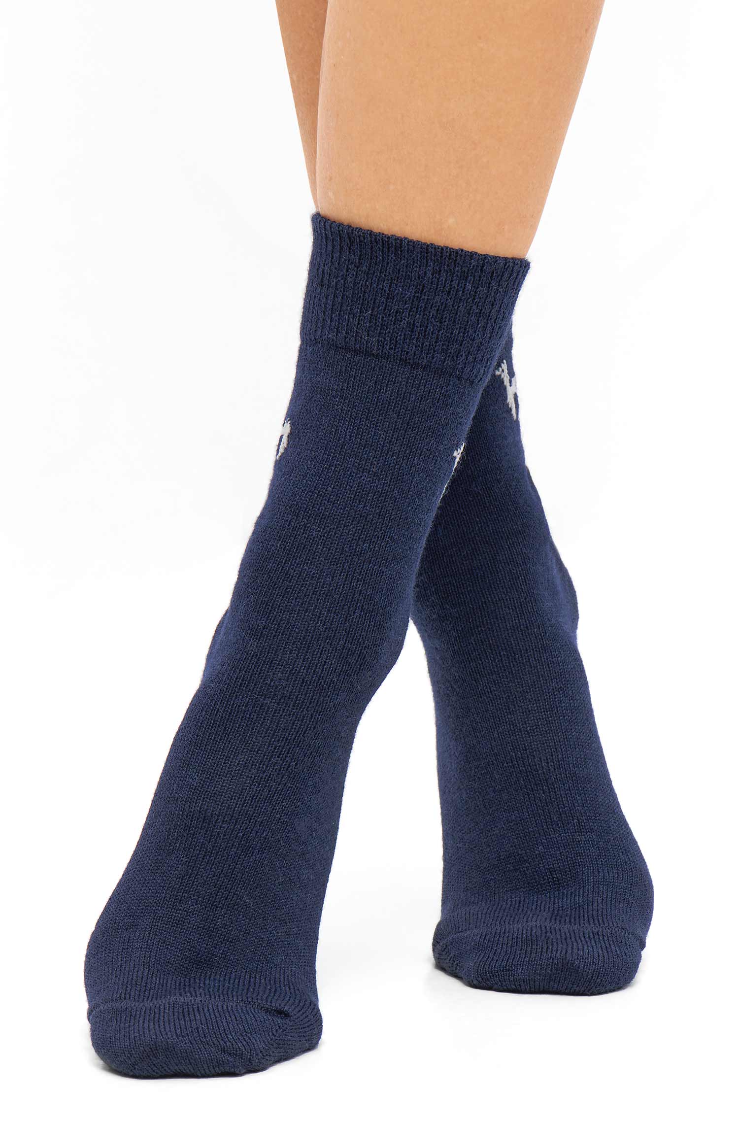 Alpaka Socken BUSINESS-blau