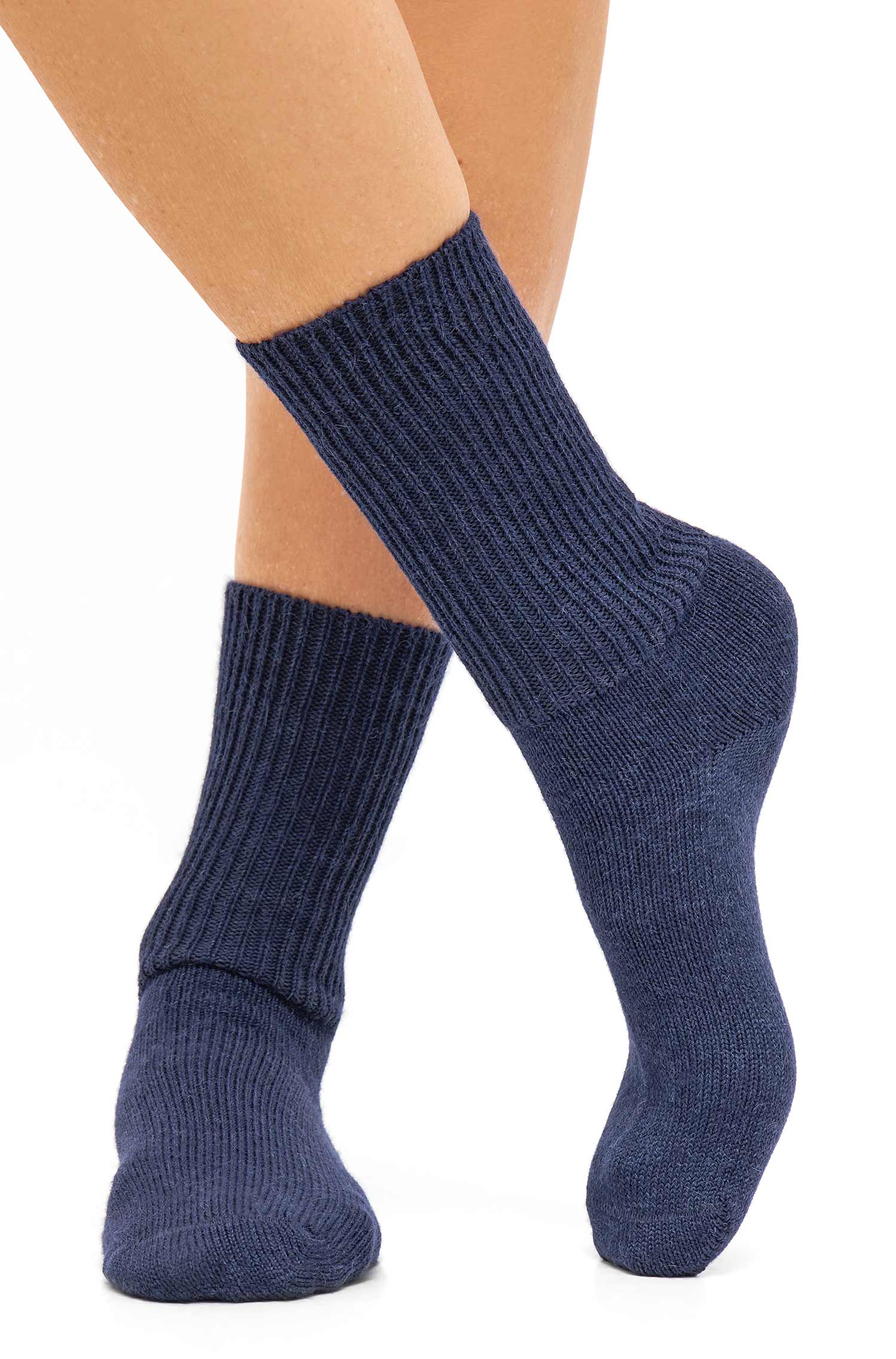 Alpaka Socken SOFT-blau
