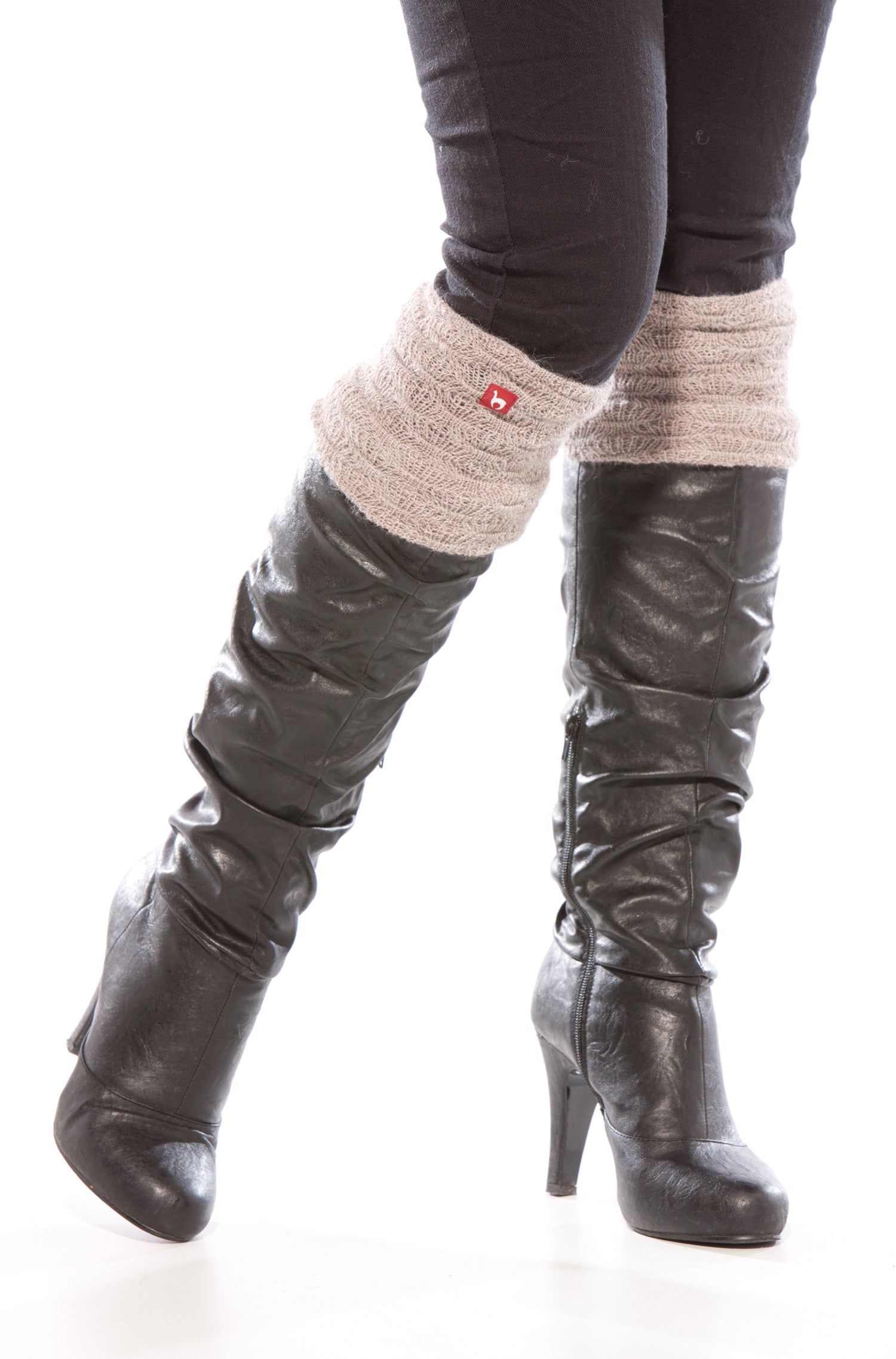 Alpaka Beinstulpen BIESEN aus 100% Baby Alpaka-sand