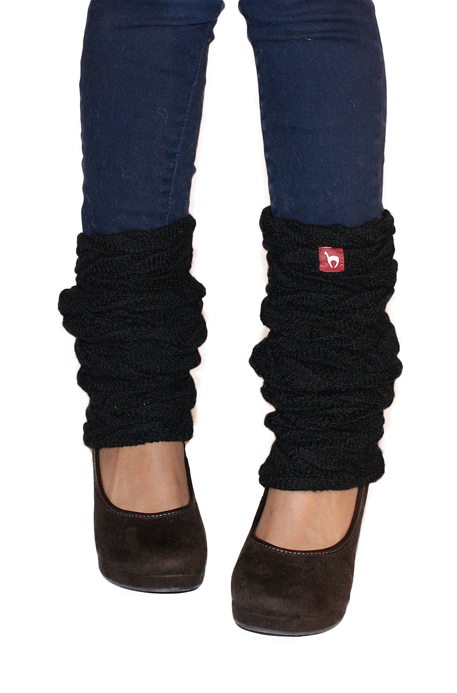 Alpaka Beinstulpen BIESEN aus 100% Baby Alpaka-schwarz