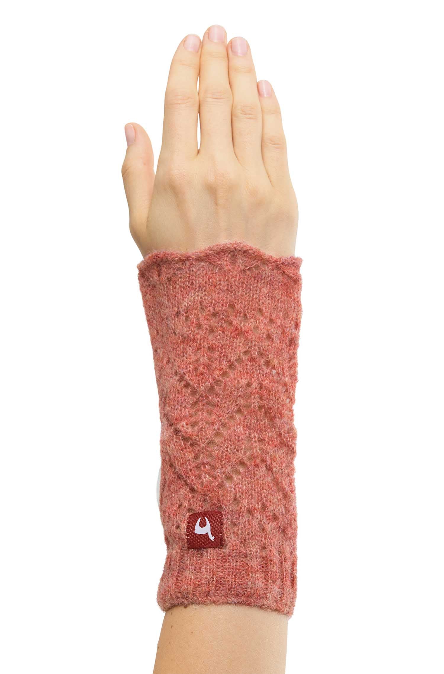 Alpaka Pulswärmer HADIA aus 55% Baby Alpaka & 26% Merino-rosa