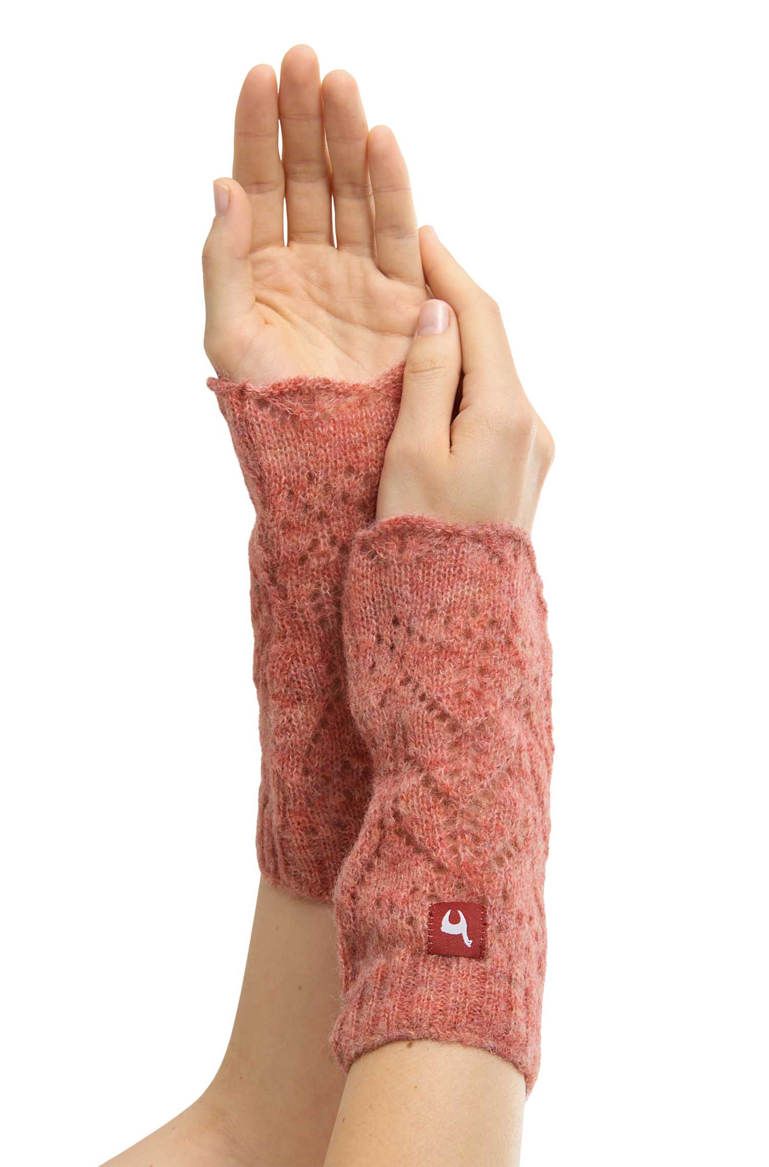 Alpaka Pulswärmer HADIA aus 55% Baby Alpaka & 26% Merino-rosa