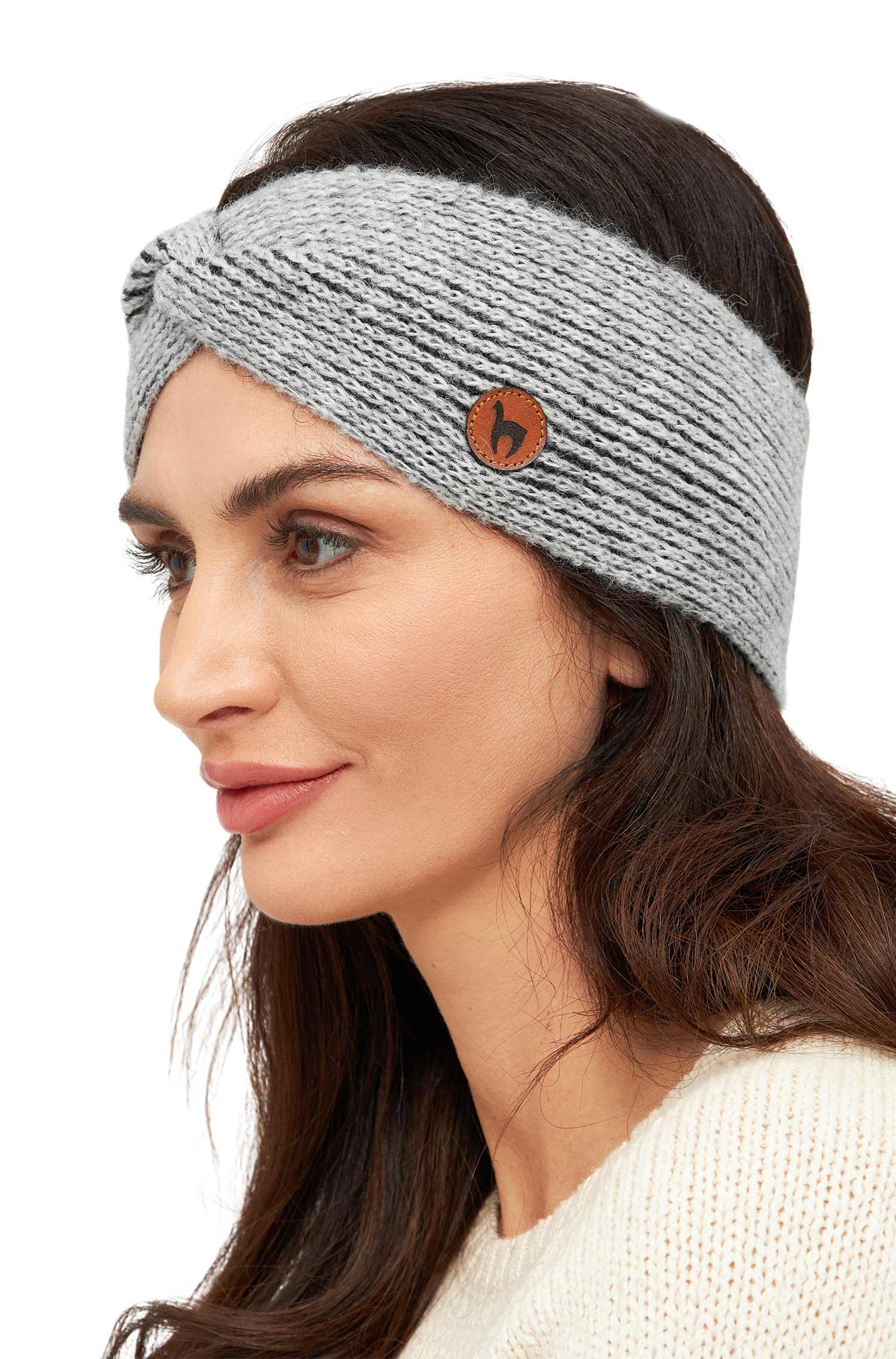 Stirnband MARINO mit Twist-silber/schwarz