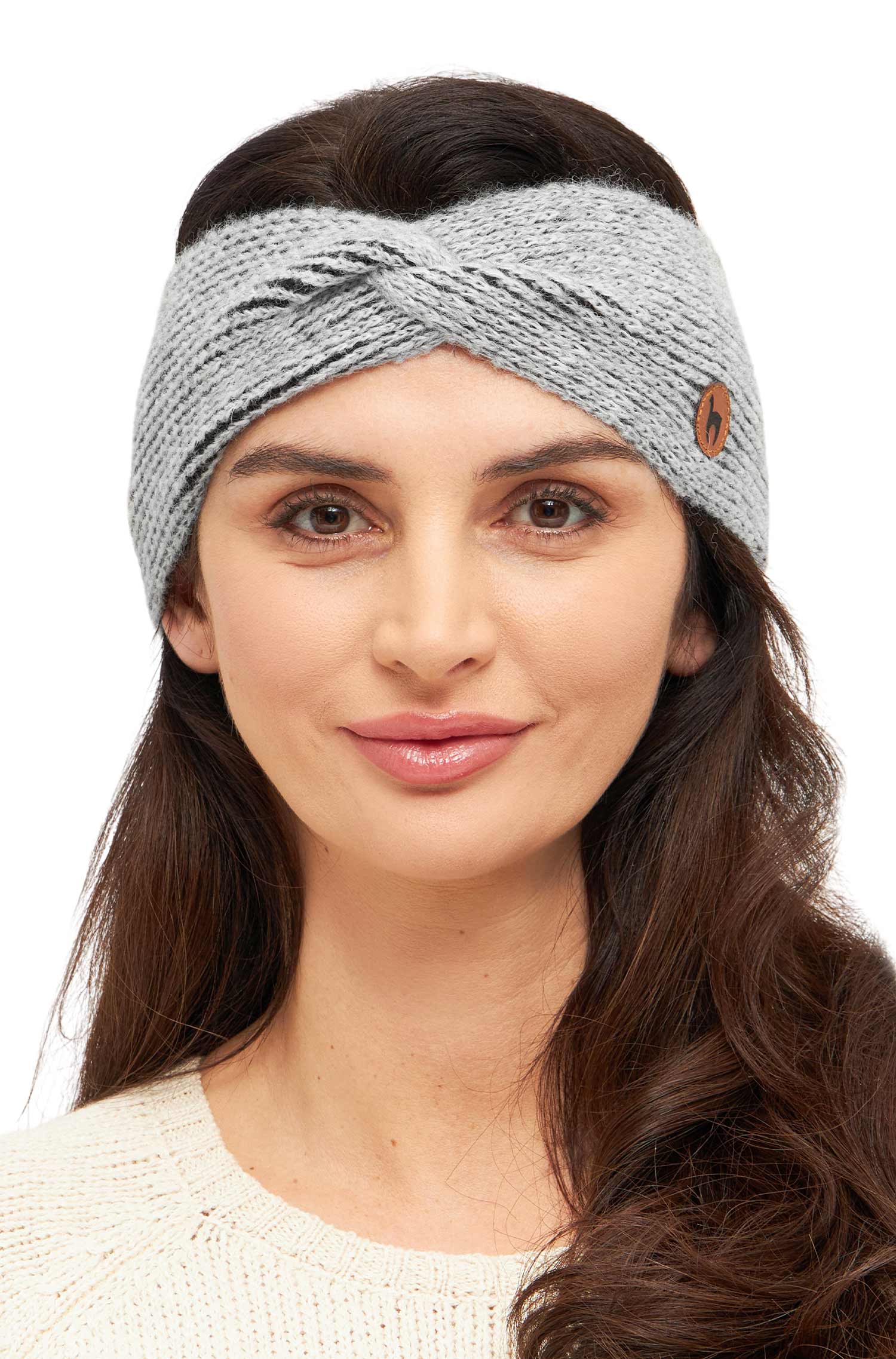 Stirnband MARINO mit Twist-silber/schwarz