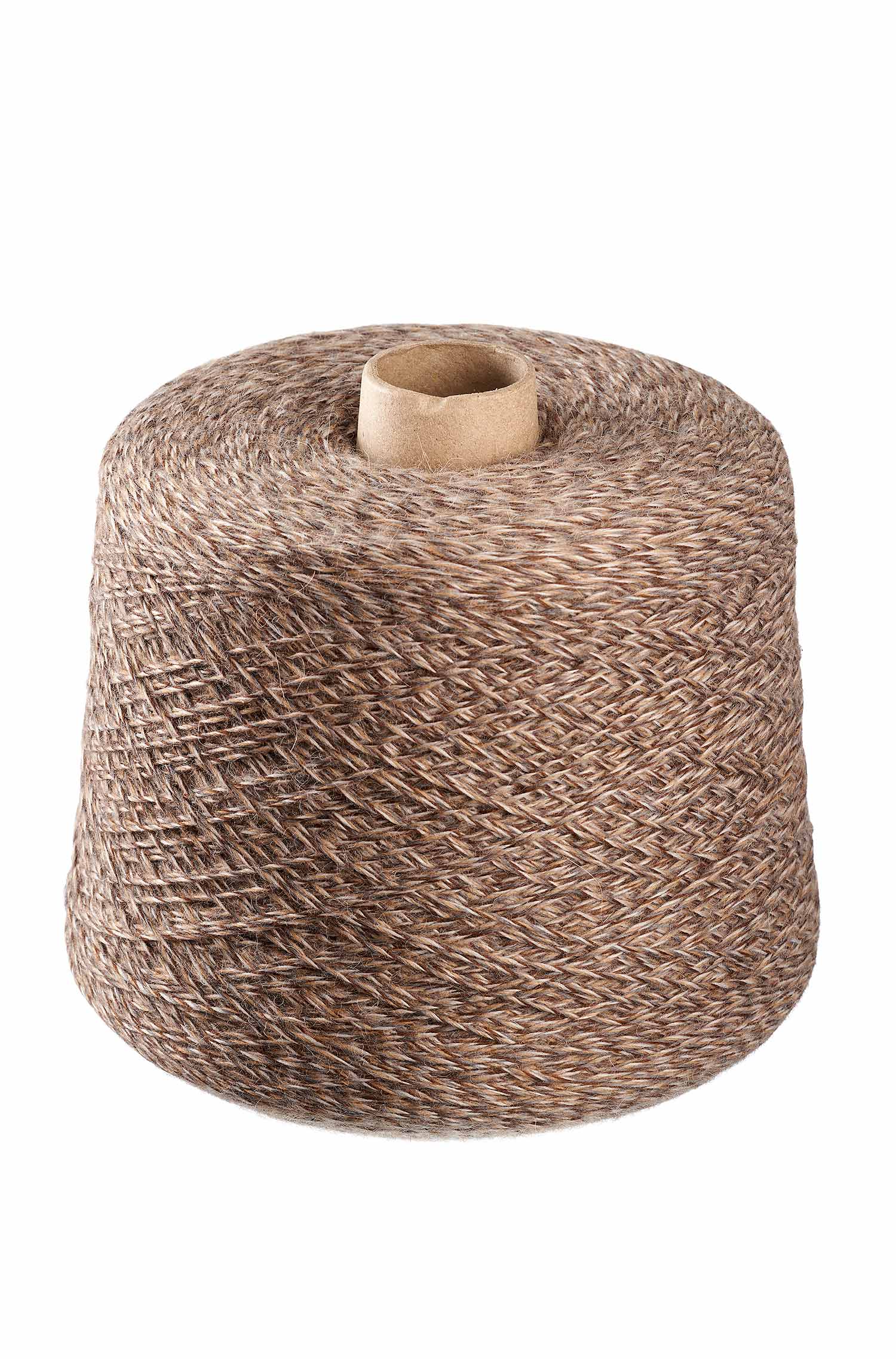 Alpaka Sockengarn MULTICOLOR | 1kg Kone-braungrau meliert