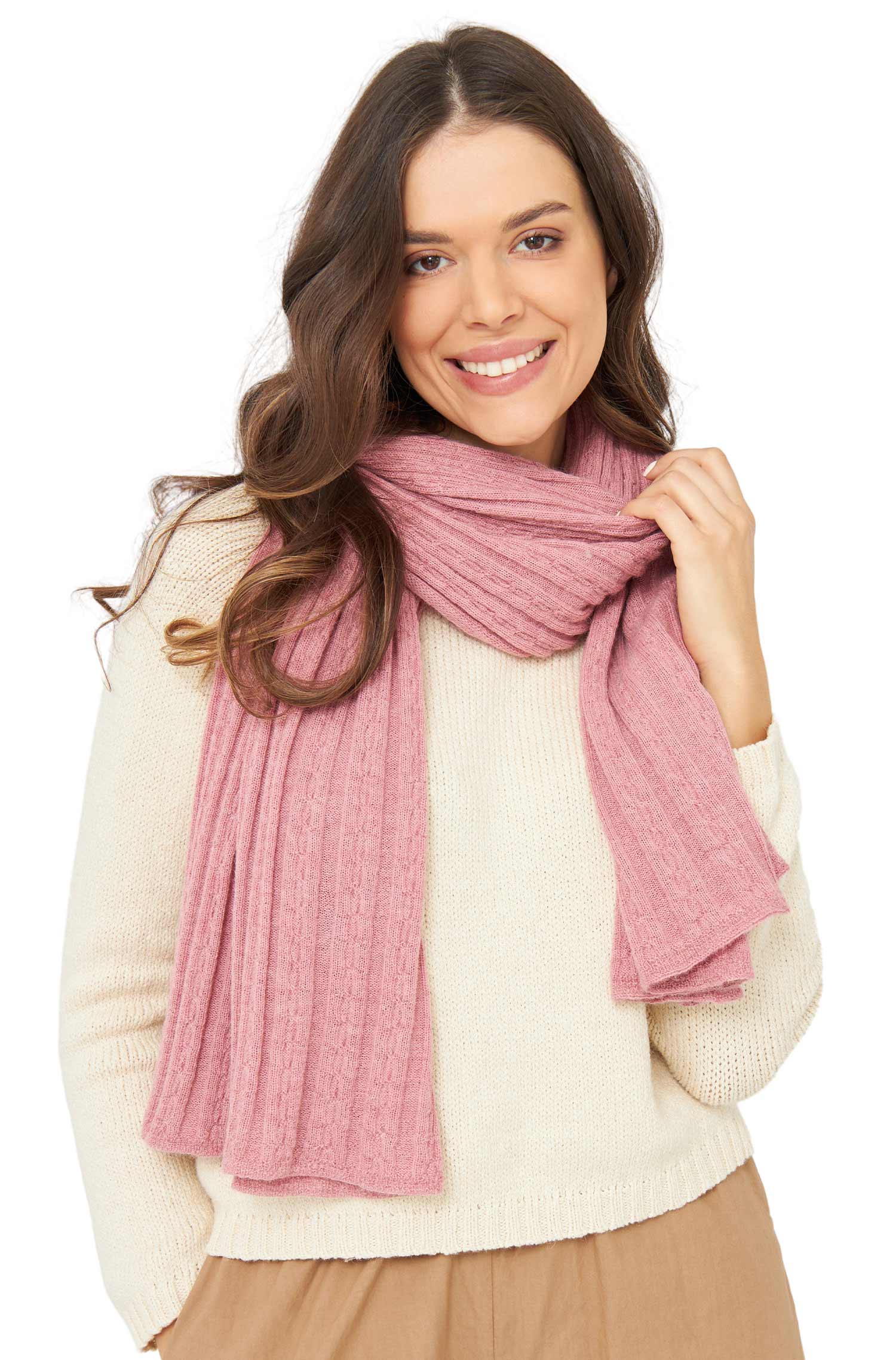 Alpaka Schal/Reisedecke SUAVE aus 100% Baby Alpaka-rosa