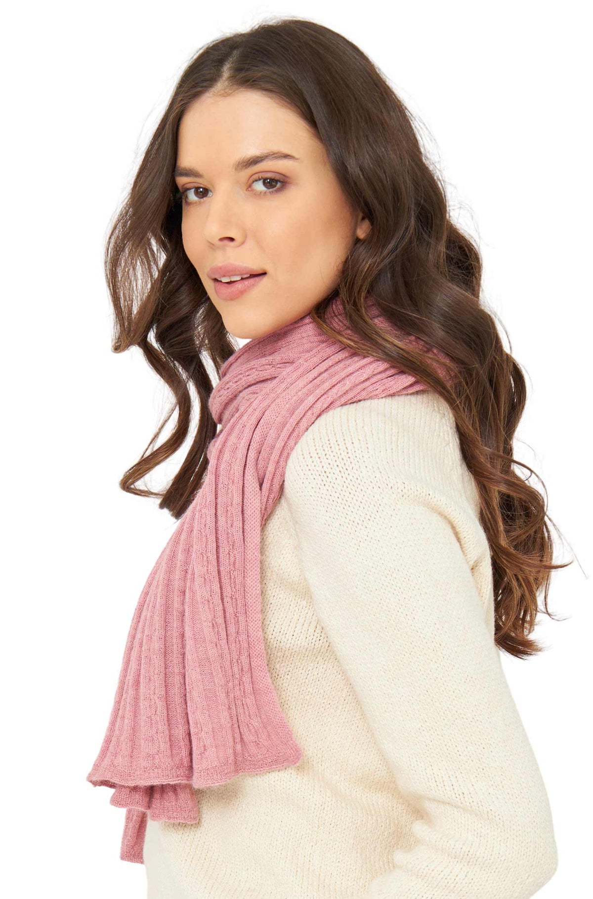 Alpaka Schal/Reisedecke SUAVE aus 100% Baby Alpaka-rosa